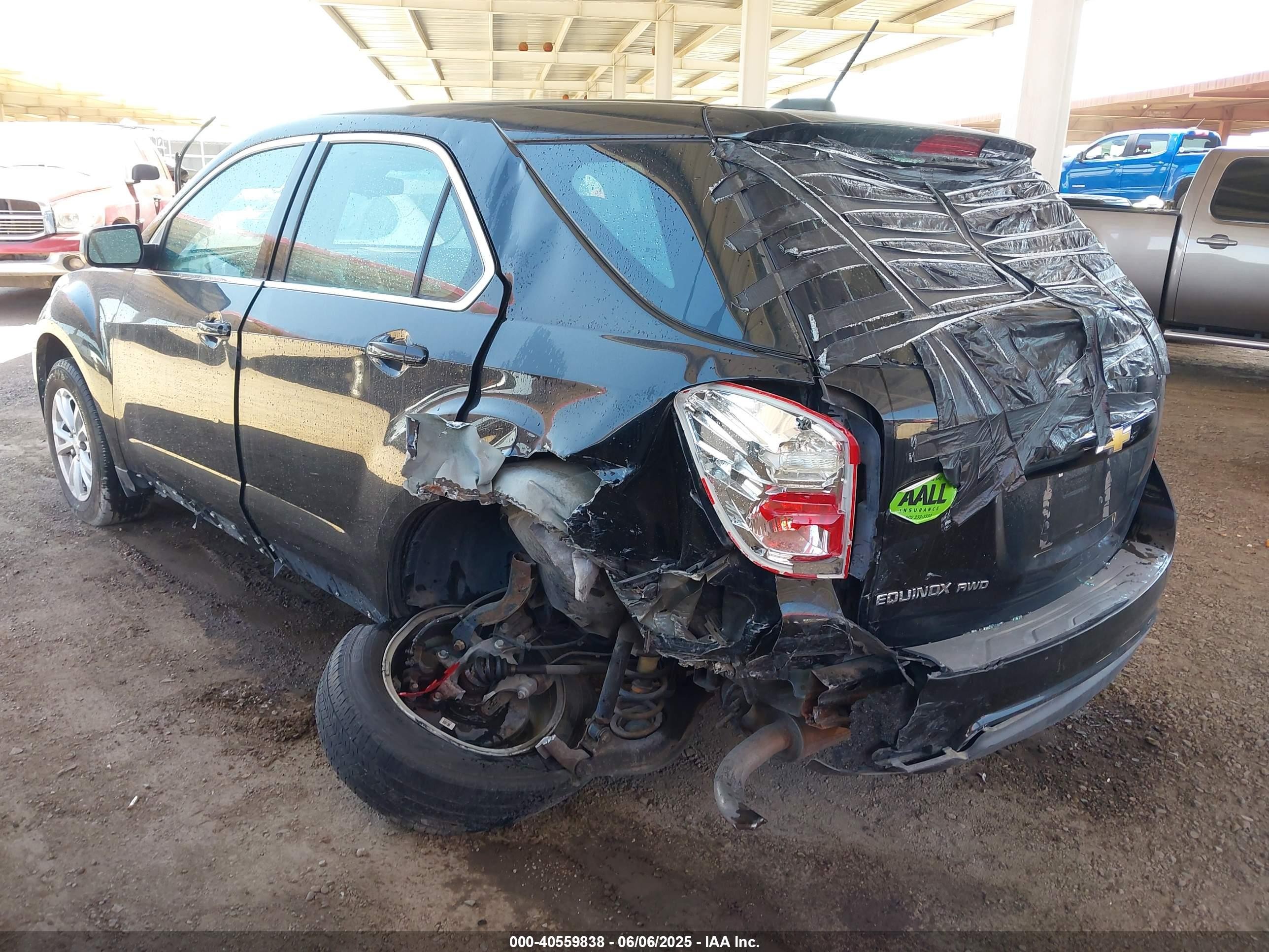 2017 Chevrolet Equinox VIN 2GNFLEEKXH6144013 IAAI salvage auction — Rear End, Clear (Arizona), sold $850 on 2026-07-07 (photo 3)