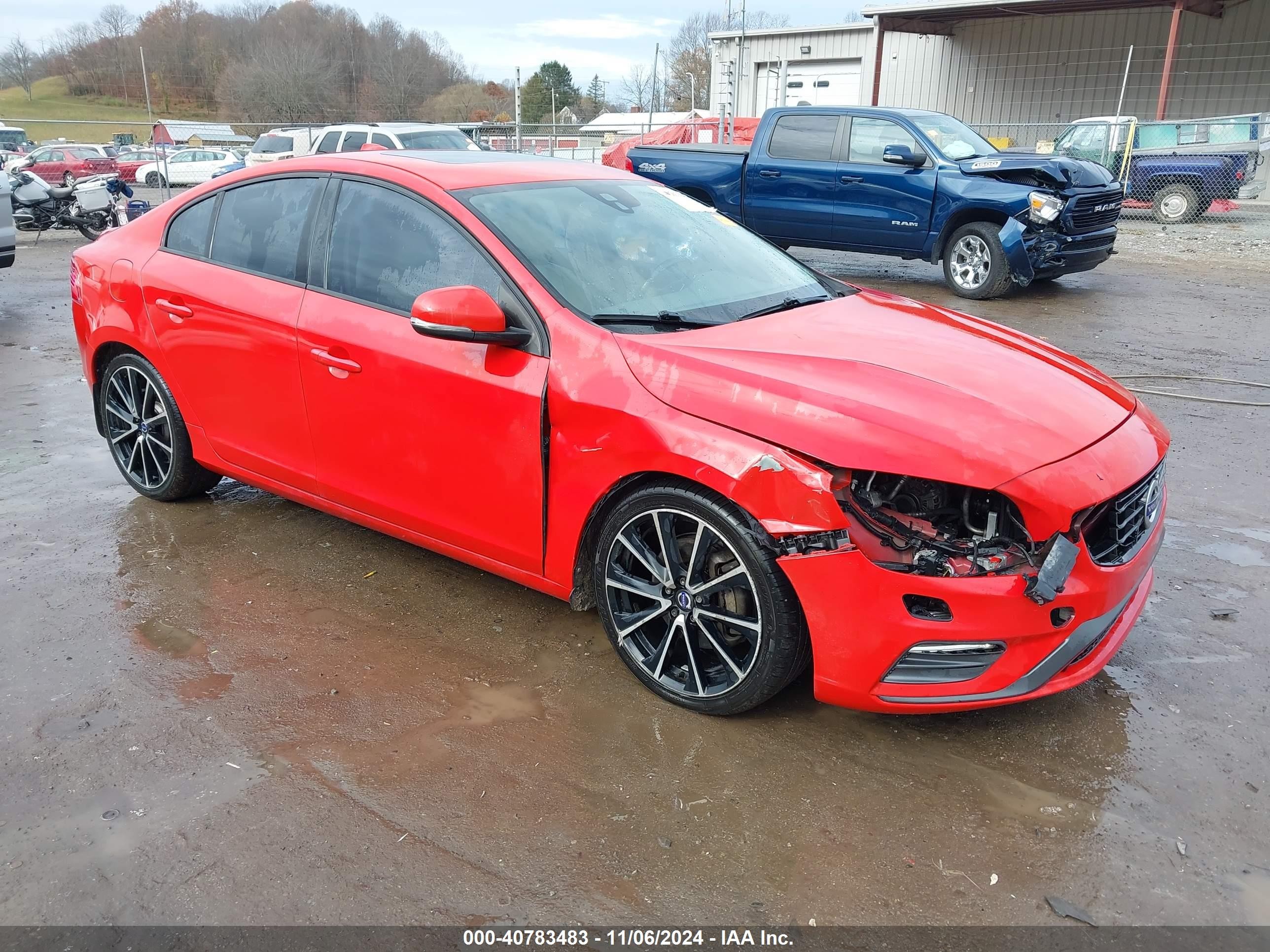 2017 Volvo S60 VIN YV140MTL8H2429055 IAAI salvage auction — Unknown, Salvage (West Virginia), sold $1,900 on 2026-09-13 (photo 1)