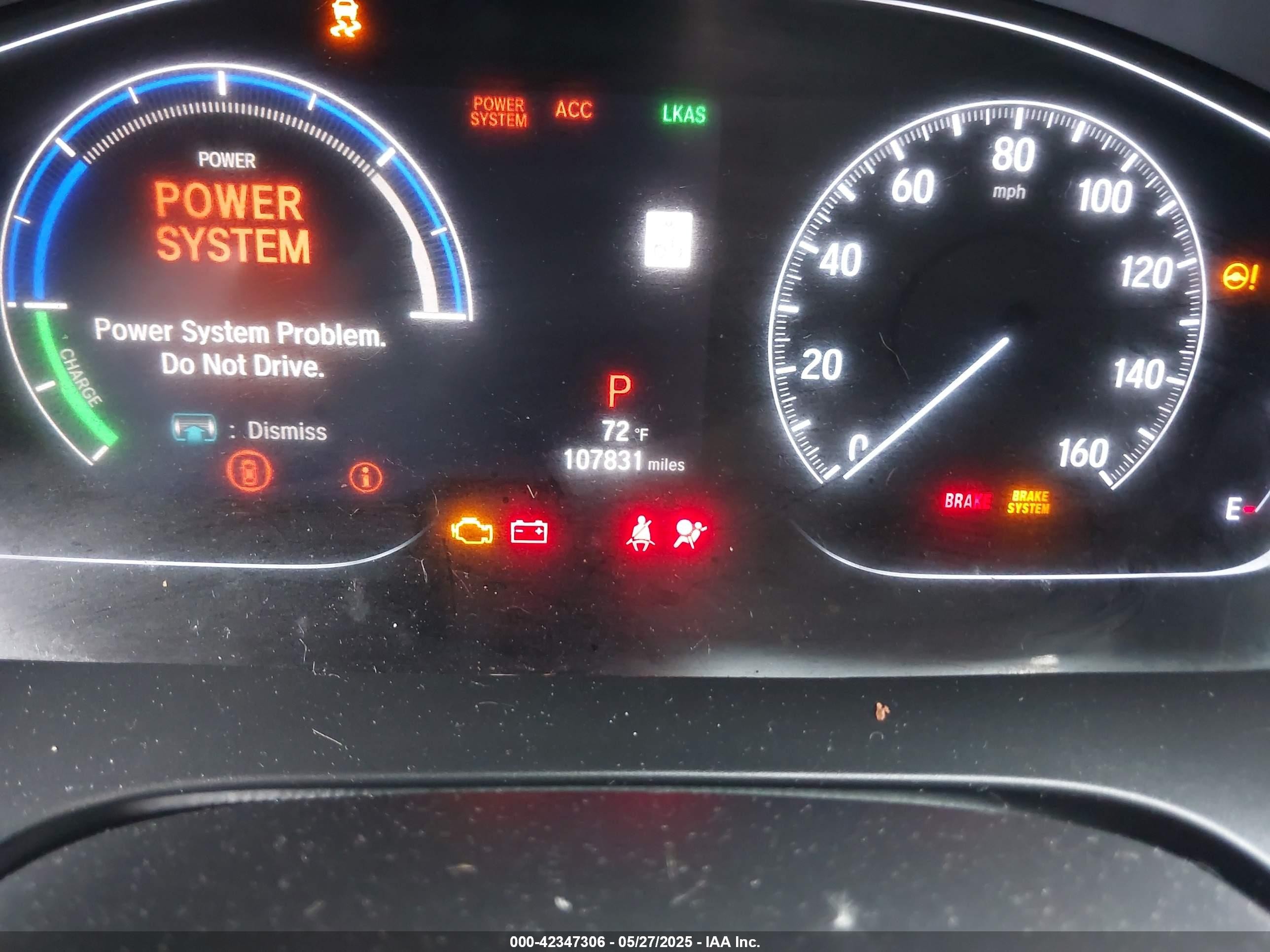 2019 Honda Insight VIN 19XZE4F10KE003376 IAAI salvage auction — Rear End, Salvage (Indiana), sold $825 on 2026-07-10 (photo 7)