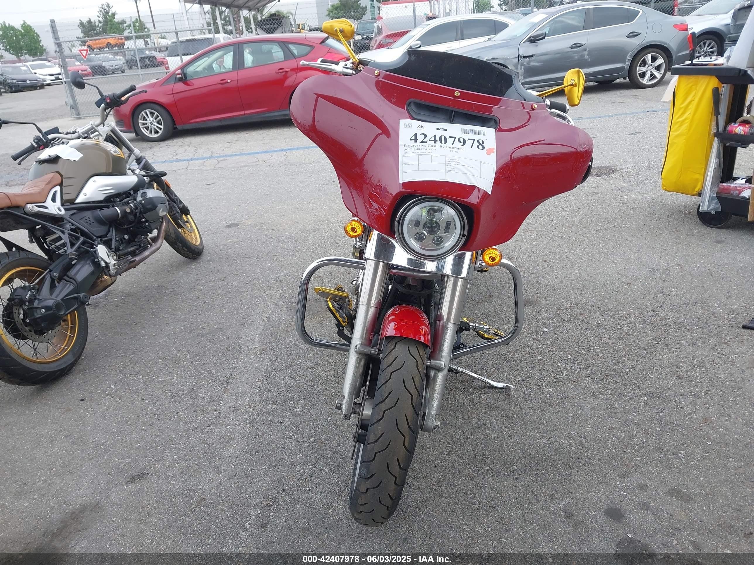 2021 Harley-davidson Flhx VIN 1HD1KBC24MB639918 IAAI salvage auction — Front End, Salvage Certificate (California), sold $4,250 on 2025-07-23 (photo 5)