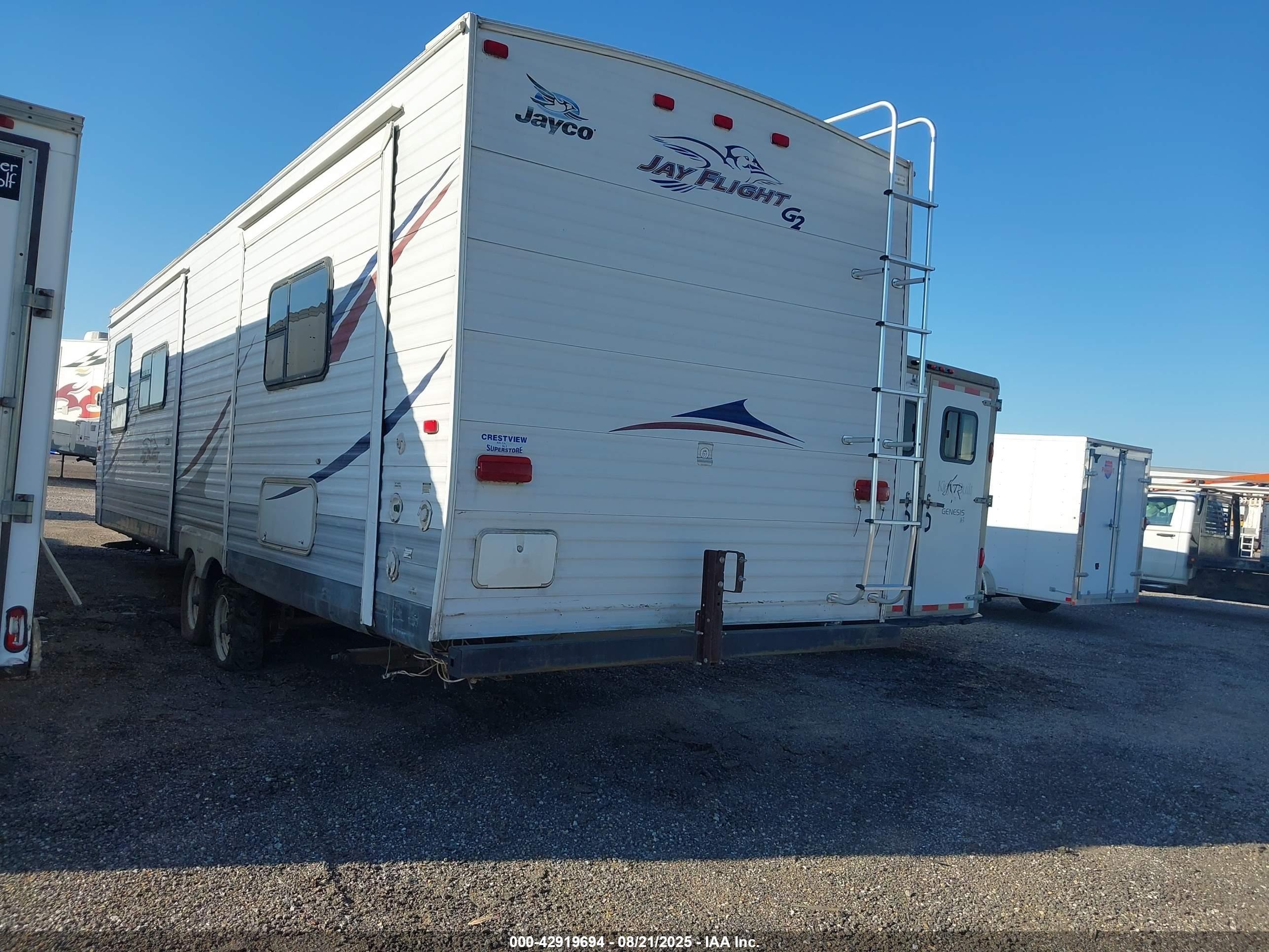 2008 Jayco Jay flight VIN 1UJBJ02R881EA0264 IAAI salvage auction — Hail, Non-Repairable (Kansas), sold $1,400 on 2026-08-28 (photo 3)