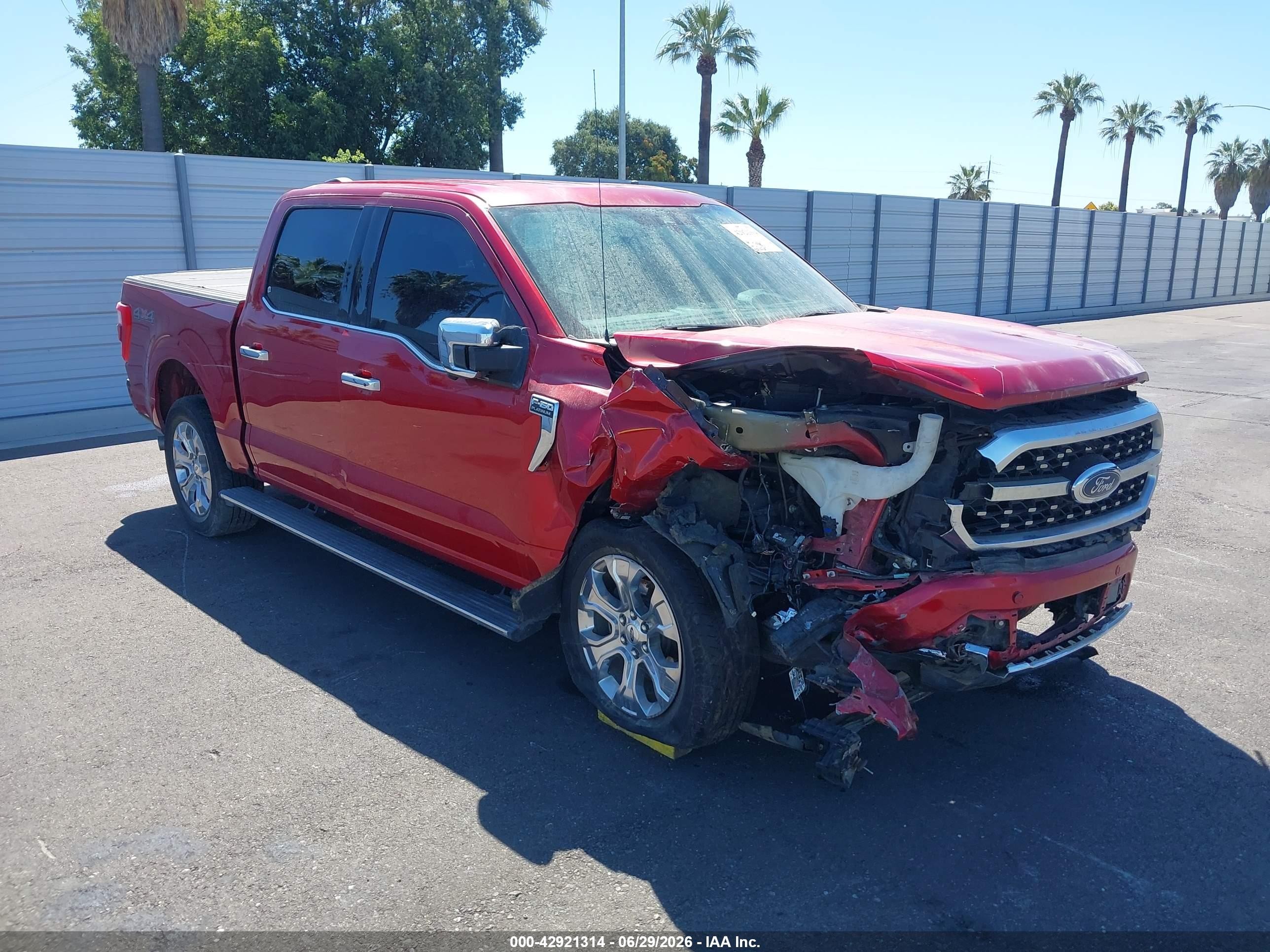 2021 Ford F-150 VIN 1FTFW1E55MFA85939 — IAAI salvage auction photo