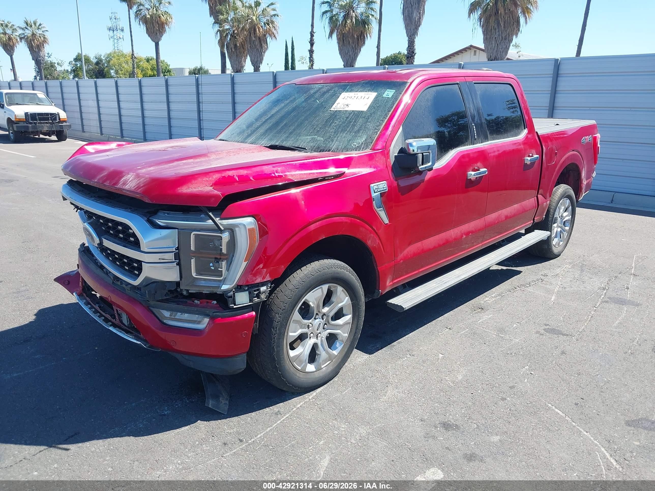 2021 Ford F-150 VIN 1FTFW1E55MFA85939 IAAI salvage auction — Unknown, Salvage (California), sold $14,350 on 2026-07-07 (photo 2)