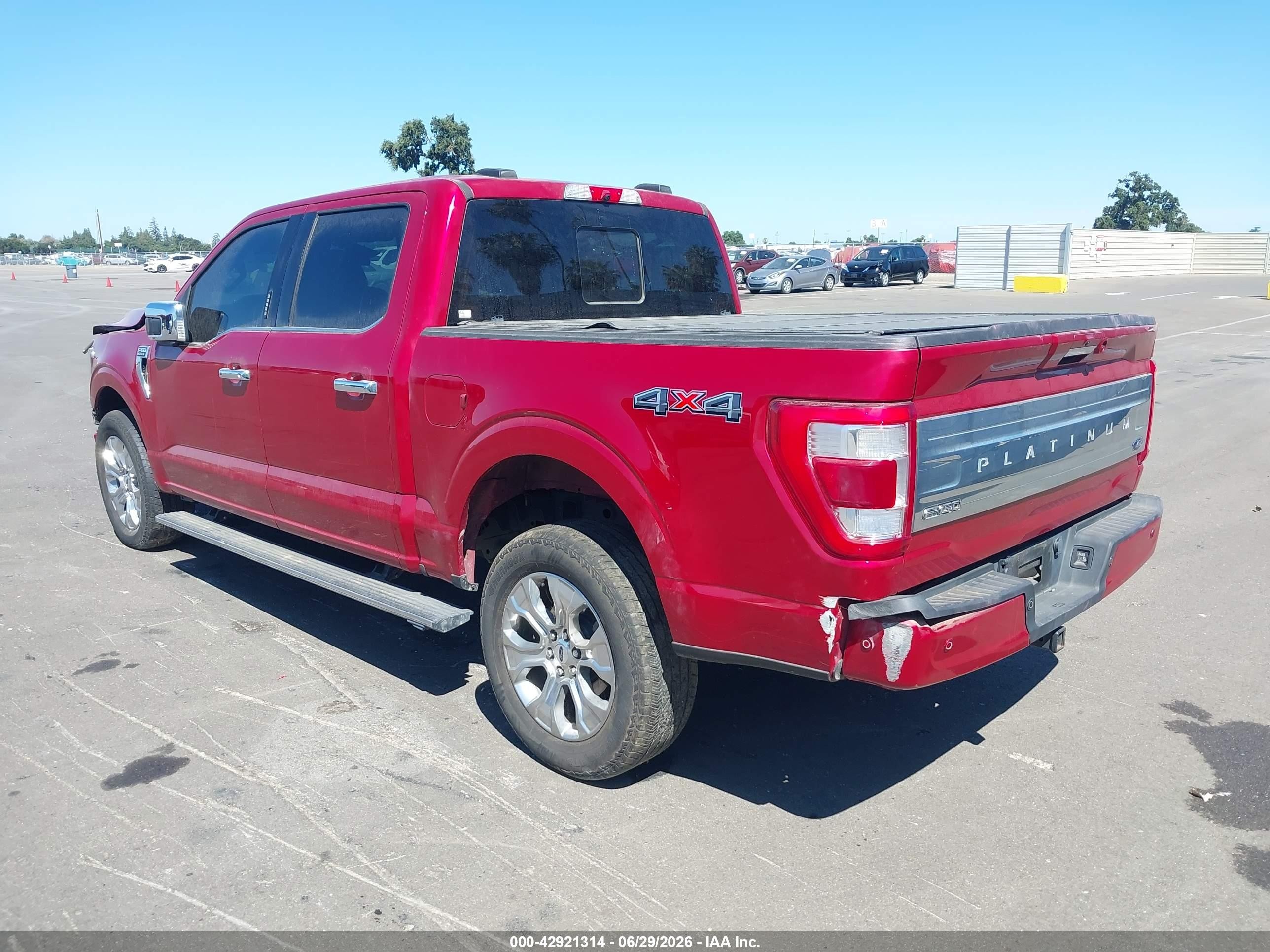 2021 Ford F-150 VIN 1FTFW1E55MFA85939 IAAI salvage auction — Unknown, Salvage (California), sold $14,350 on 2026-07-07 (photo 3)