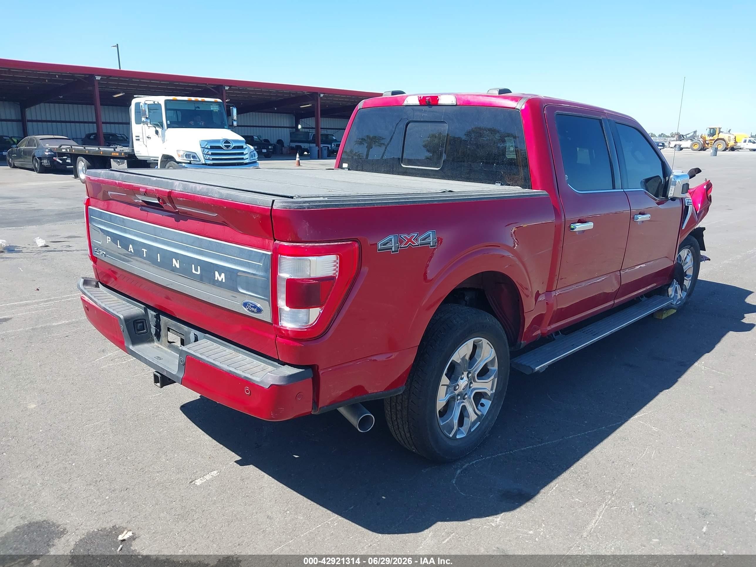 2021 Ford F-150 VIN 1FTFW1E55MFA85939 IAAI salvage auction — Unknown, Salvage (California), sold $14,350 on 2026-07-07 (photo 4)