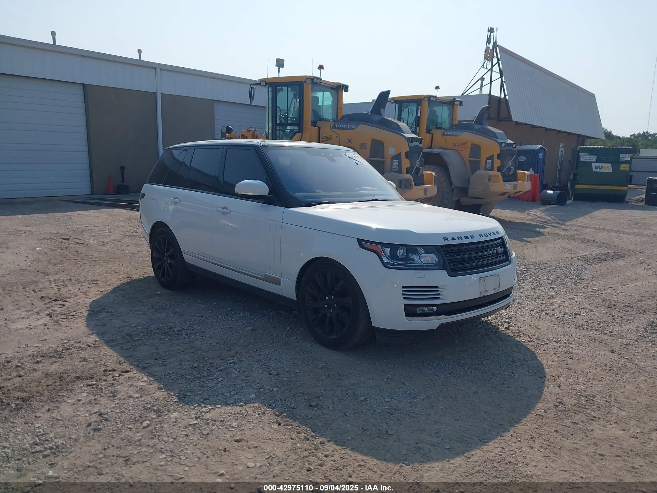 2017 Land rover RANGE ROVER VIN SALGS2FEXHA336521 IAAI salvage auction — Normal Wear, Clear (Oklahoma), sold $14,000 on 2025-09-05 (photo 1)