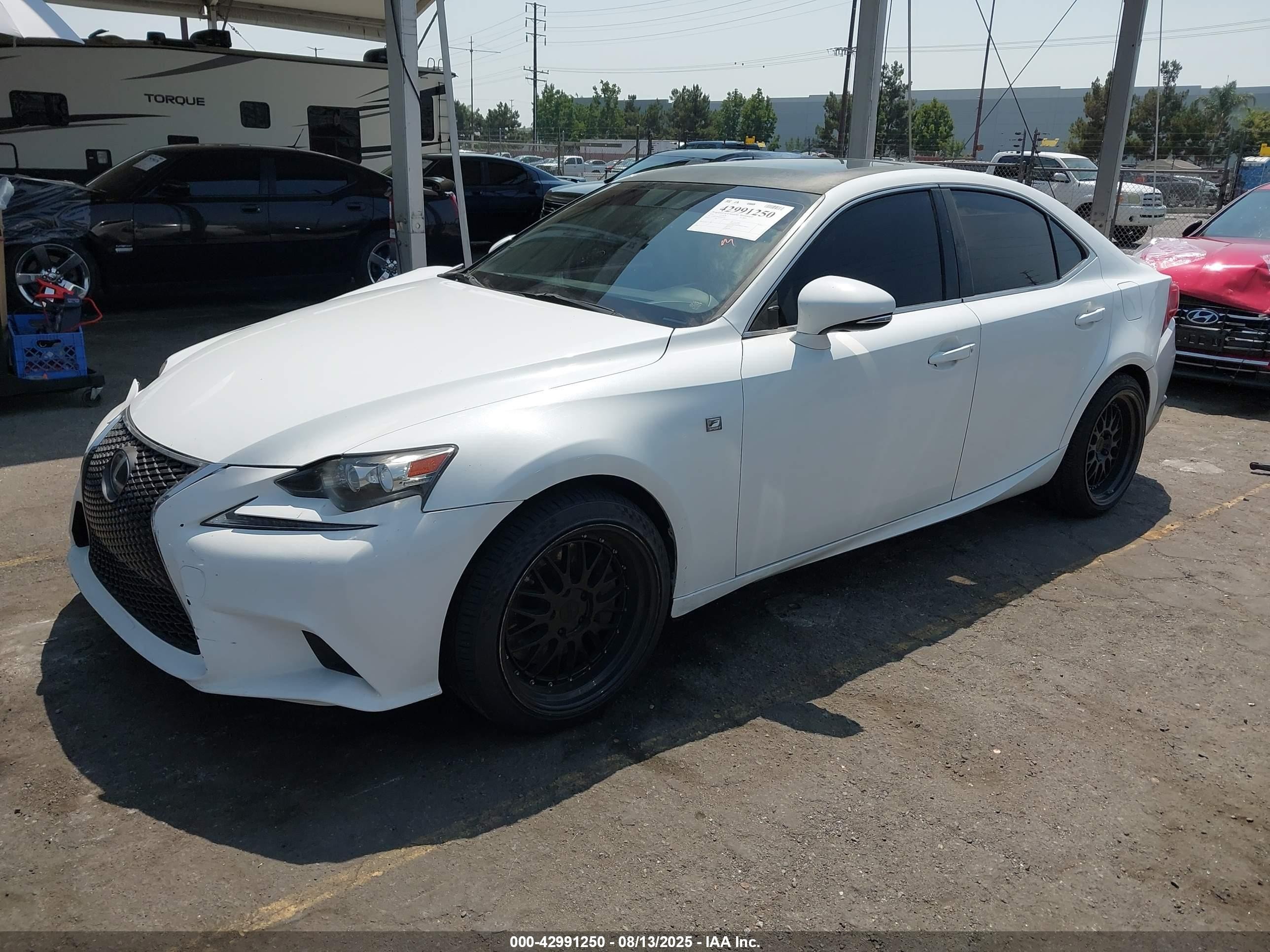 2016 Lexus Is VIN JTHBA1D2XG5009761 IAAI salvage auction — Front End, Salvage (California), sold $5,000 on 2025-09-02 (photo 2)