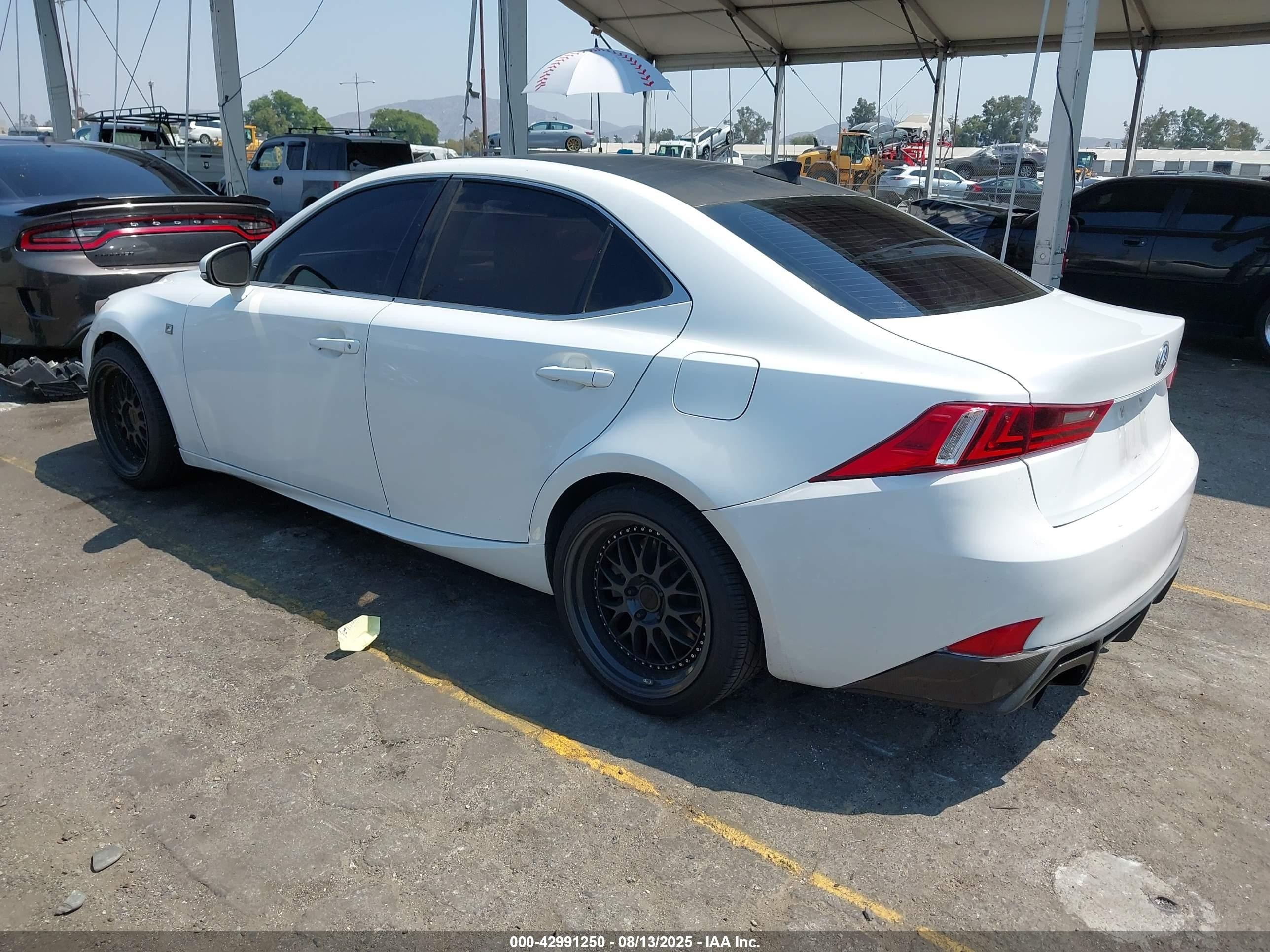 2016 Lexus Is VIN JTHBA1D2XG5009761 IAAI salvage auction — Front End, Salvage (California), sold $5,000 on 2025-09-02 (photo 3)