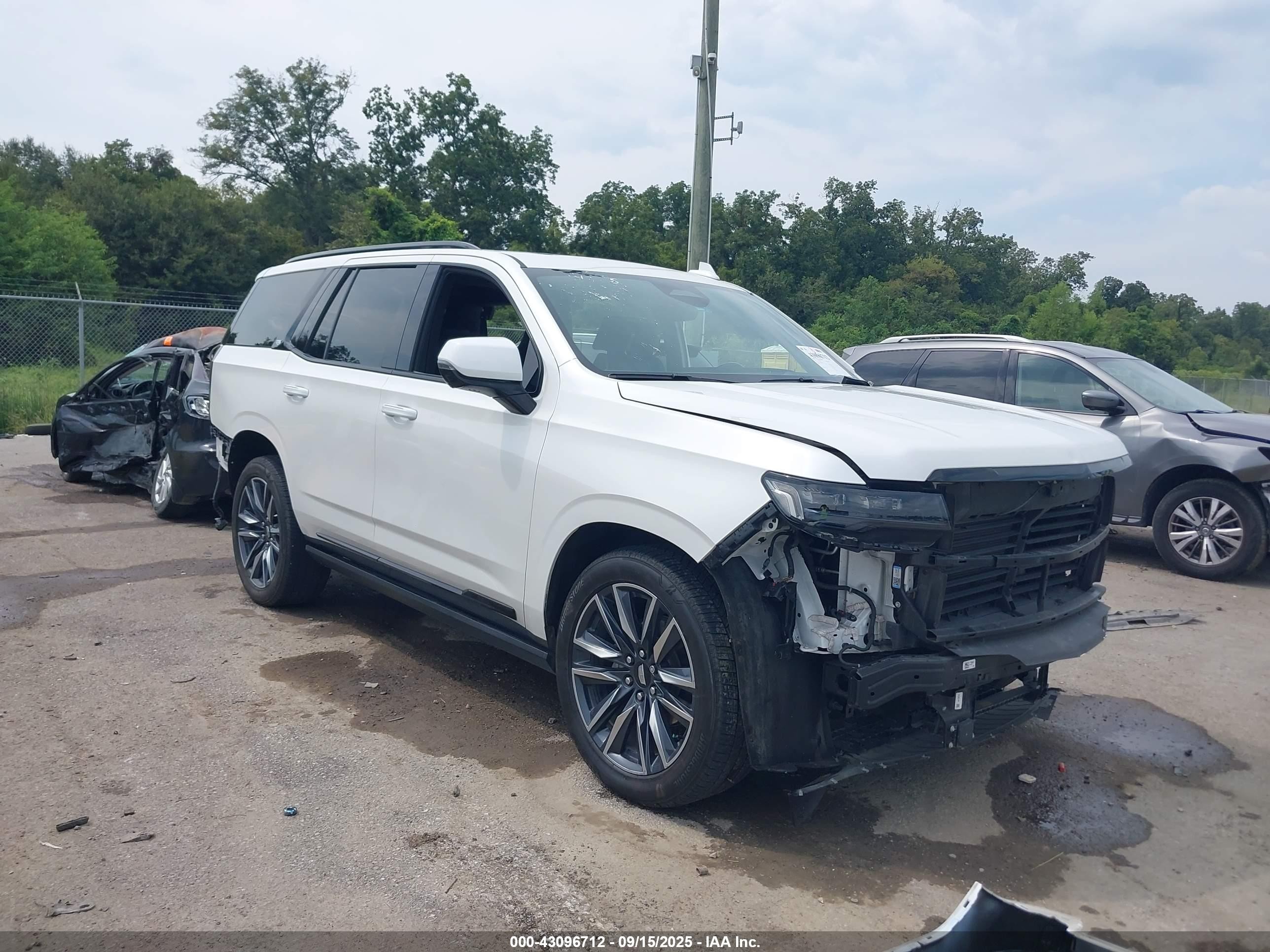 2023 Cadillac Escalade VIN 1GYS3GKL3PR121637 IAAI salvage auction — Side, Salvage (Louisiana), sold $29,600 on 2025-11-04 (photo 1)