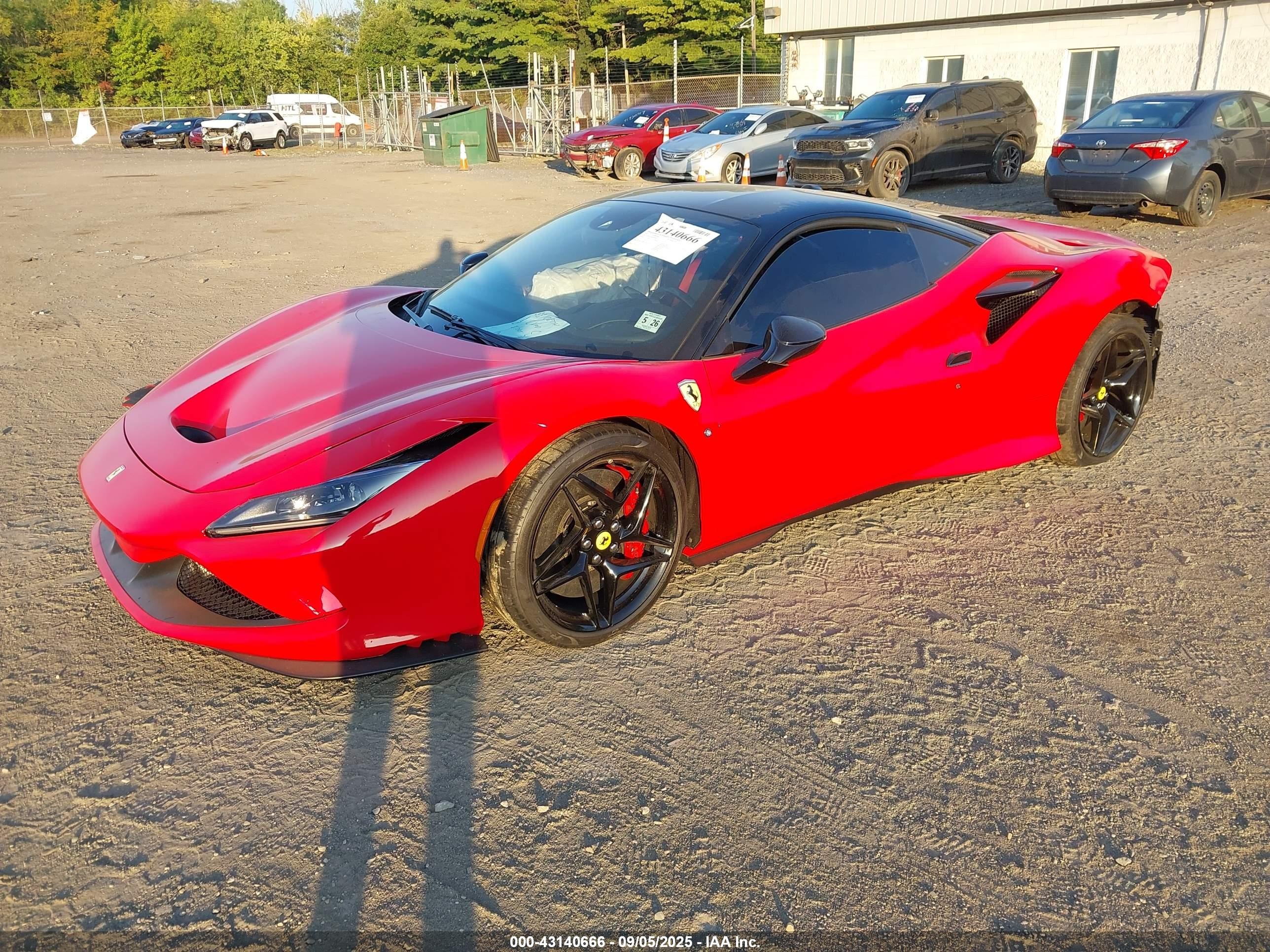 2021 Ferrari F8 Tributo VIN ZFF92LLA0M0264687 IAAI salvage auction — Rear End, Salvage Title, sold $139,500 on 2024-11-20 (photo 2)