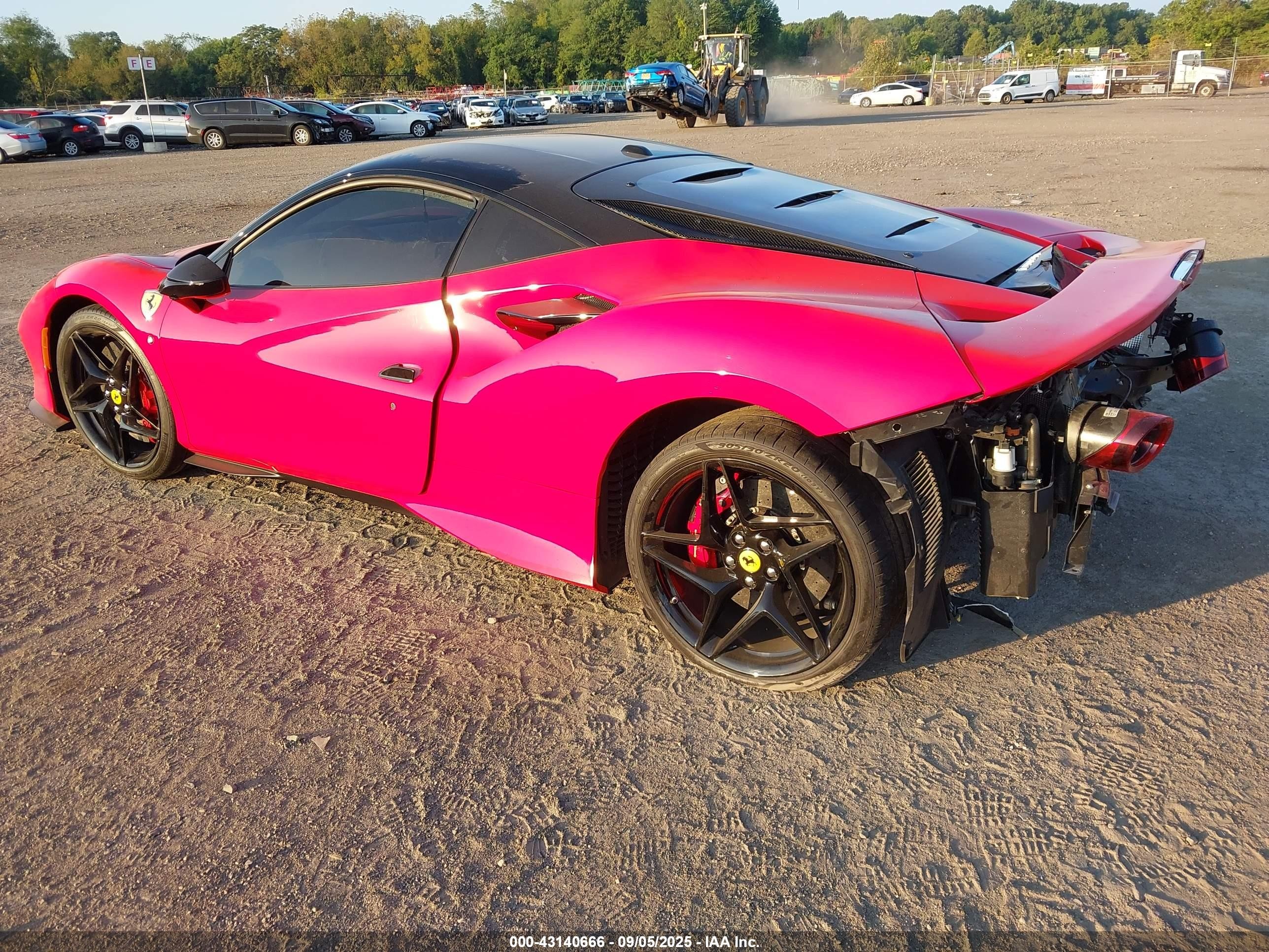 2021 Ferrari F8 Tributo VIN ZFF92LLA0M0264687 IAAI salvage auction — Rear End, Salvage Title, sold $139,500 on 2024-11-20 (photo 3)