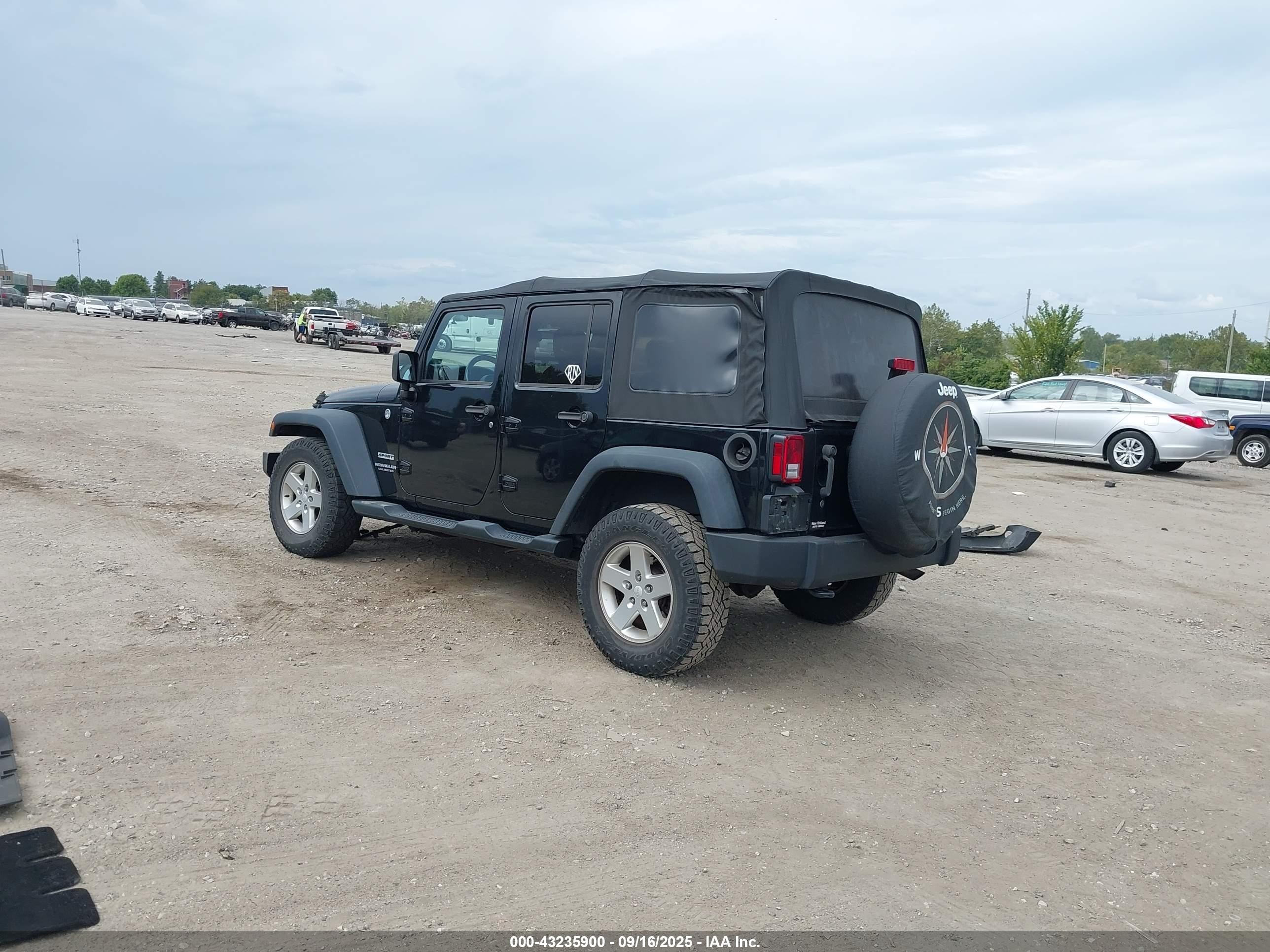 2014 Jeep Wrangler Unlimited VIN 1C4HJWDG2EL311591 IAAI salvage auction — Front End, Salvage (Pennsylvania), sold $4,350 on 2025-10-17 (photo 3)