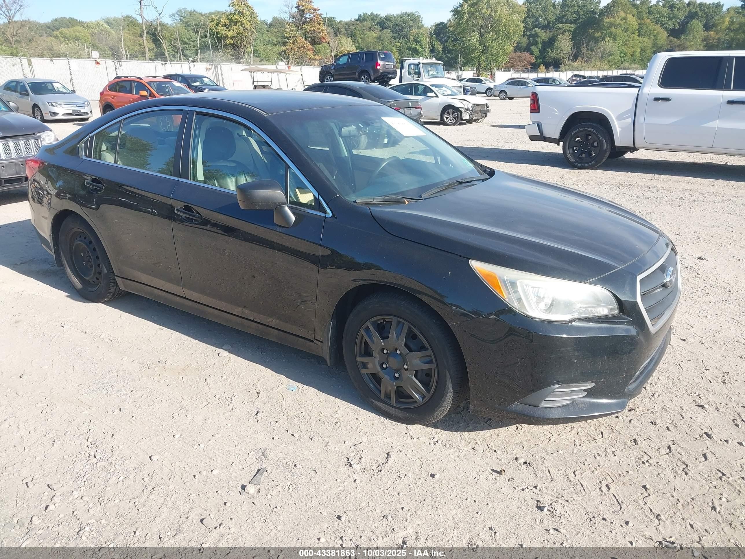 2015 Subaru LEGACY VIN 4S3BNAA65F3002644 IAAI salvage auction — Rear End, Clear (New Jersey), sold $750 on 2025-10-14 (photo 1)