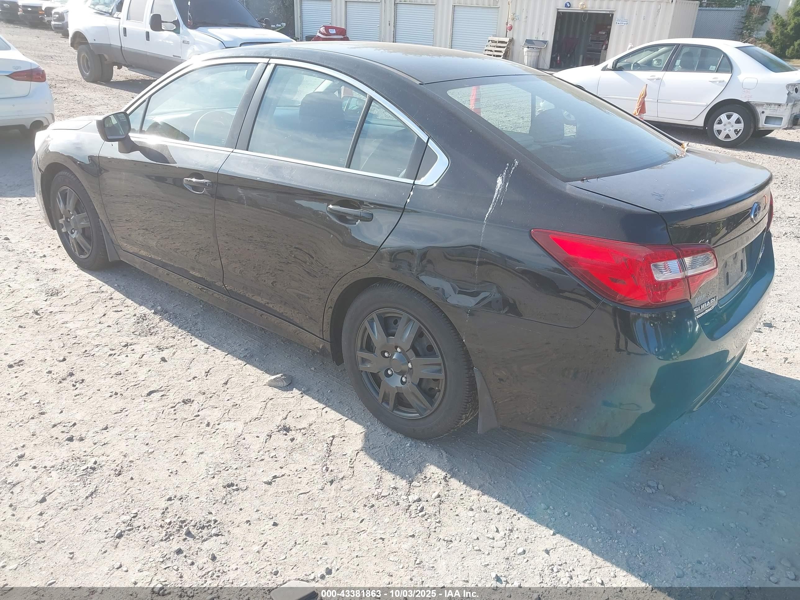 2015 Subaru LEGACY VIN 4S3BNAA65F3002644 IAAI salvage auction — Rear End, Clear (New Jersey), sold $750 on 2025-10-14 (photo 3)