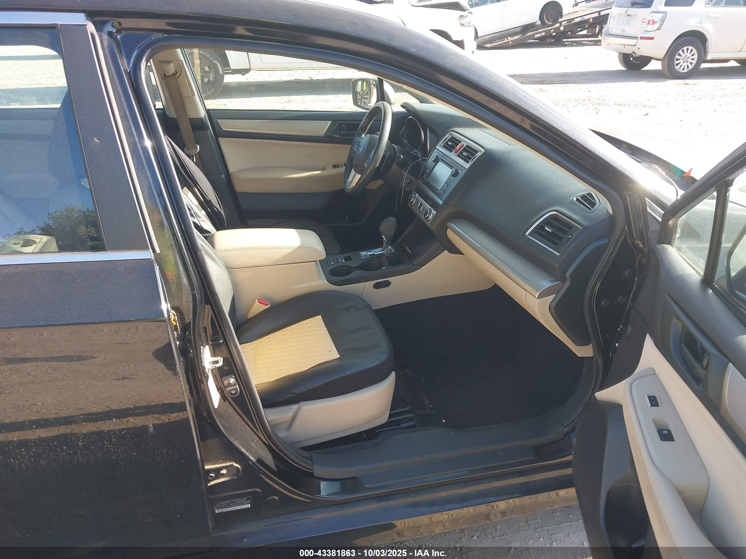 2015 Subaru LEGACY VIN 4S3BNAA65F3002644 IAAI salvage auction — Rear End, Clear (New Jersey), sold $750 on 2025-10-14 (photo 5)