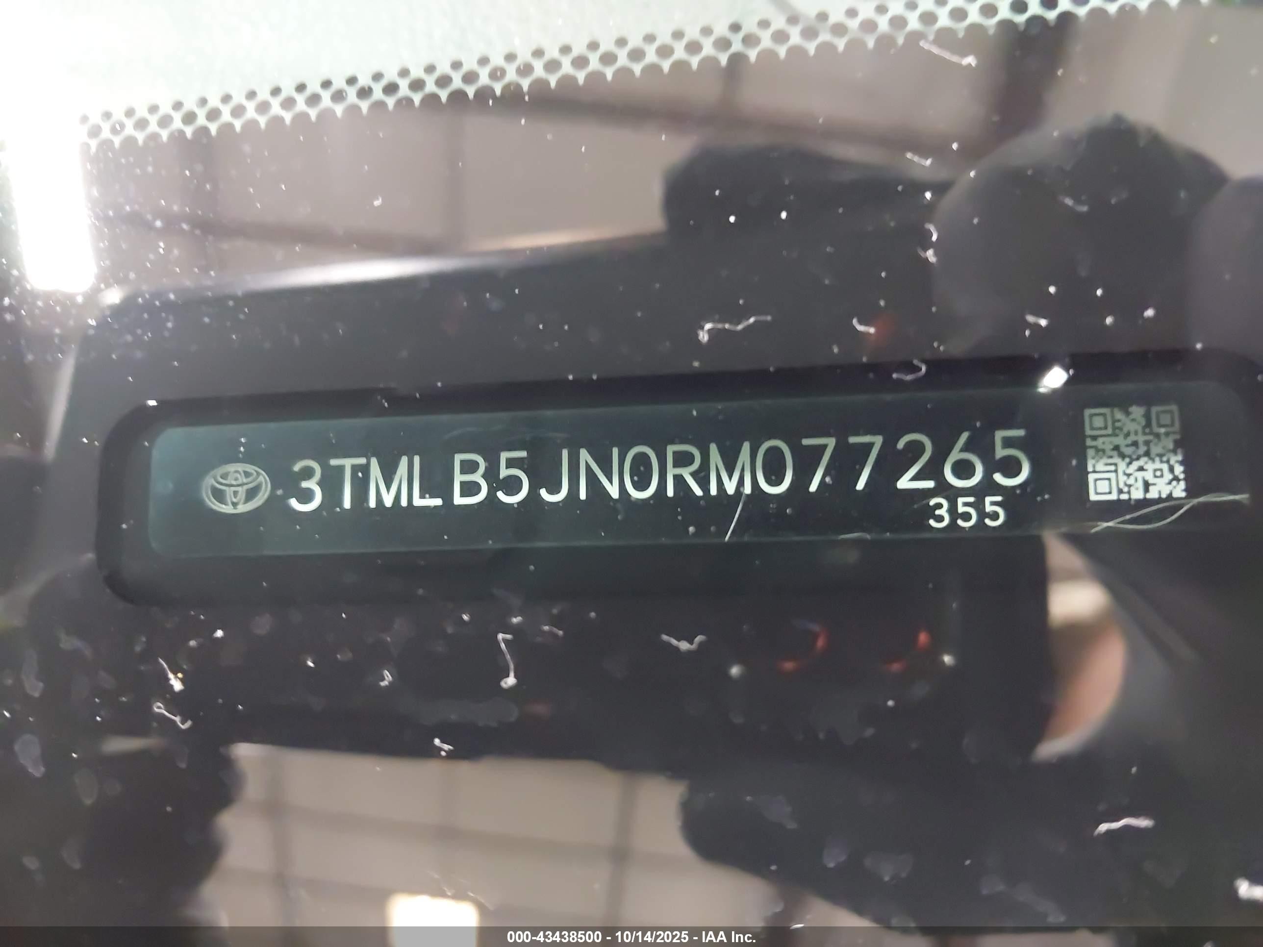 2024 Toyota Tacoma VIN 3TMLB5JN0RM077265 IAAI salvage auction — Rear End, Salvage Title, sold $26,050 on 2026-07-10 (photo 9)