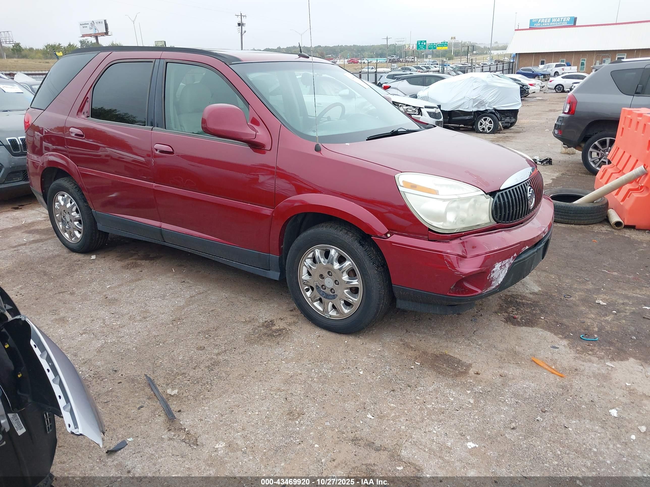 2006 Buick Rendezvous VIN 3G5DA03L26S595303 IAAI salvage auction — Front End, Clear (Oklahoma), sold $650 on 2025-12-24 (photo 1)