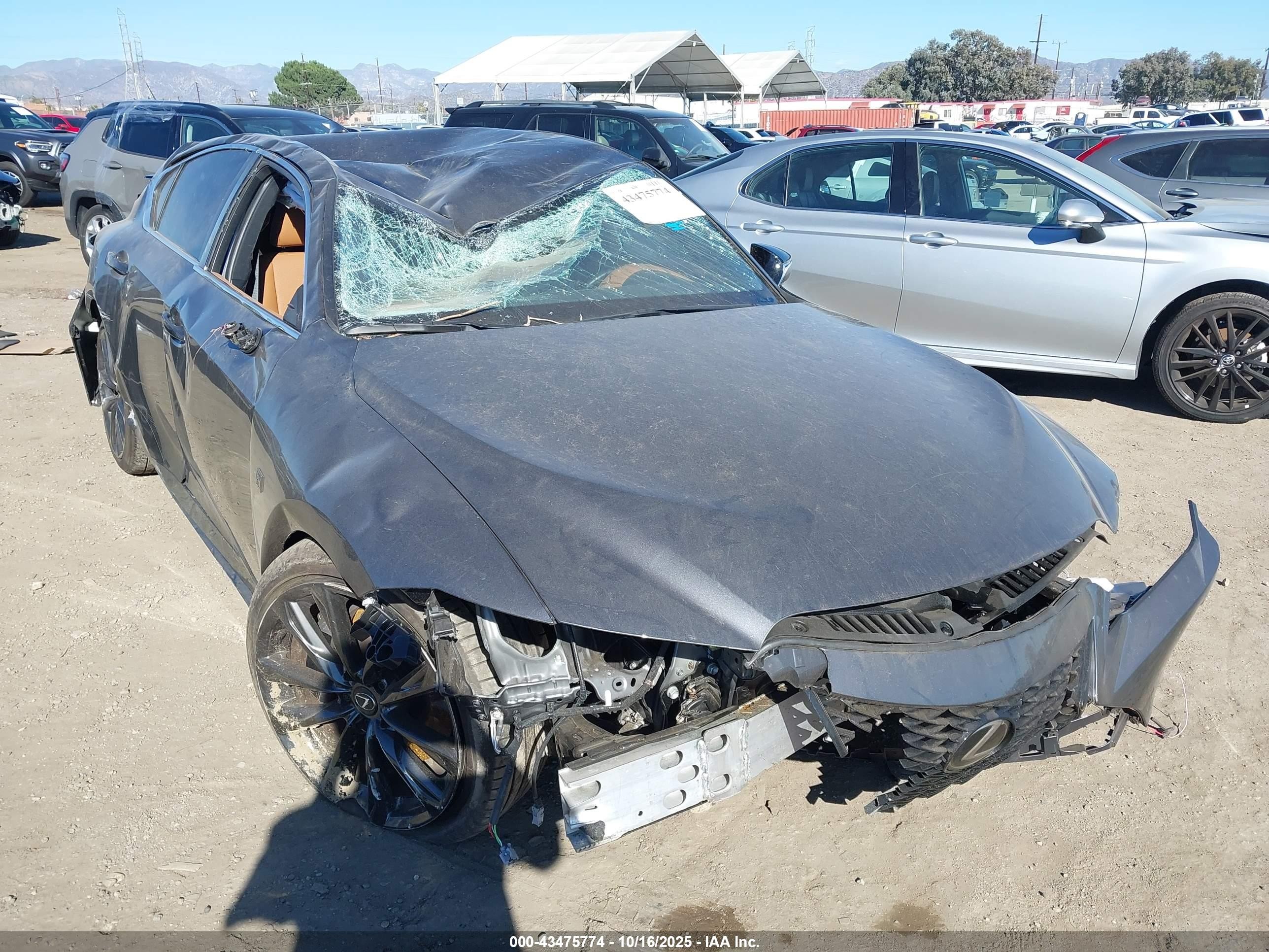 2025 Lexus Is VIN JTHBA1D20S5134521 IAAI salvage auction — Front & Rear, Salvage (California), sold $4,550 on 2026-02-04 (photo 1)