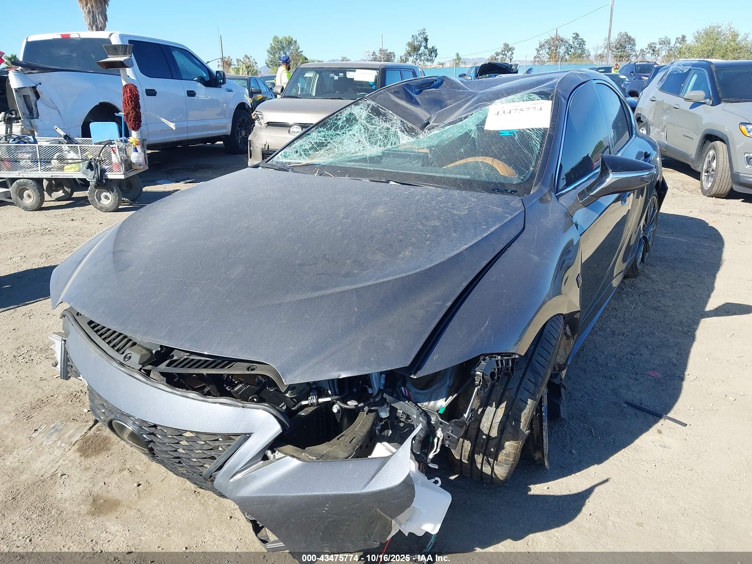 2025 Lexus Is VIN JTHBA1D20S5134521 IAAI salvage auction — Front & Rear, Salvage (California), sold $4,550 on 2026-02-04 (photo 2)