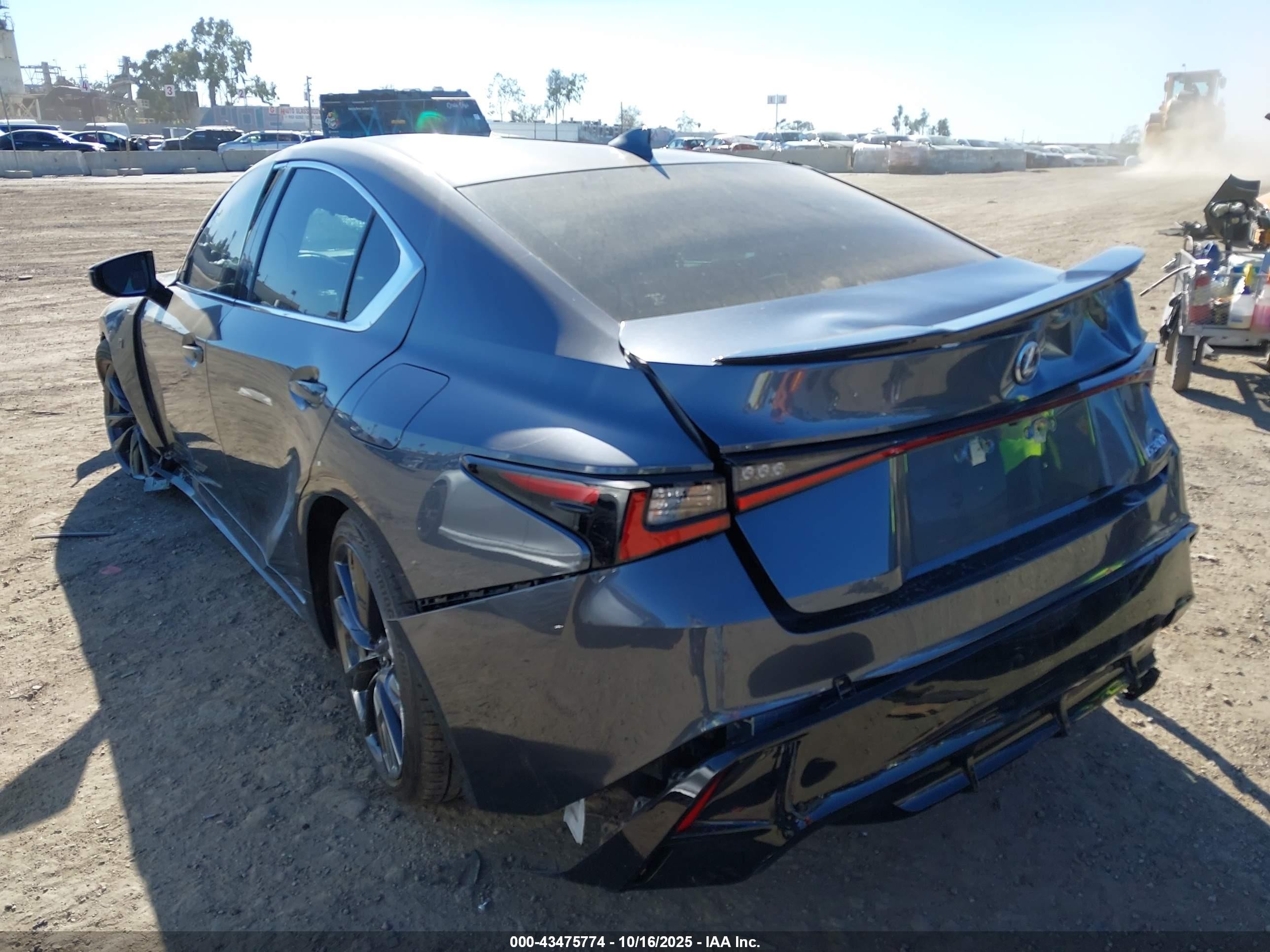 2025 Lexus Is VIN JTHBA1D20S5134521 IAAI salvage auction — Front & Rear, Salvage (California), sold $4,550 on 2026-02-04 (photo 3)
