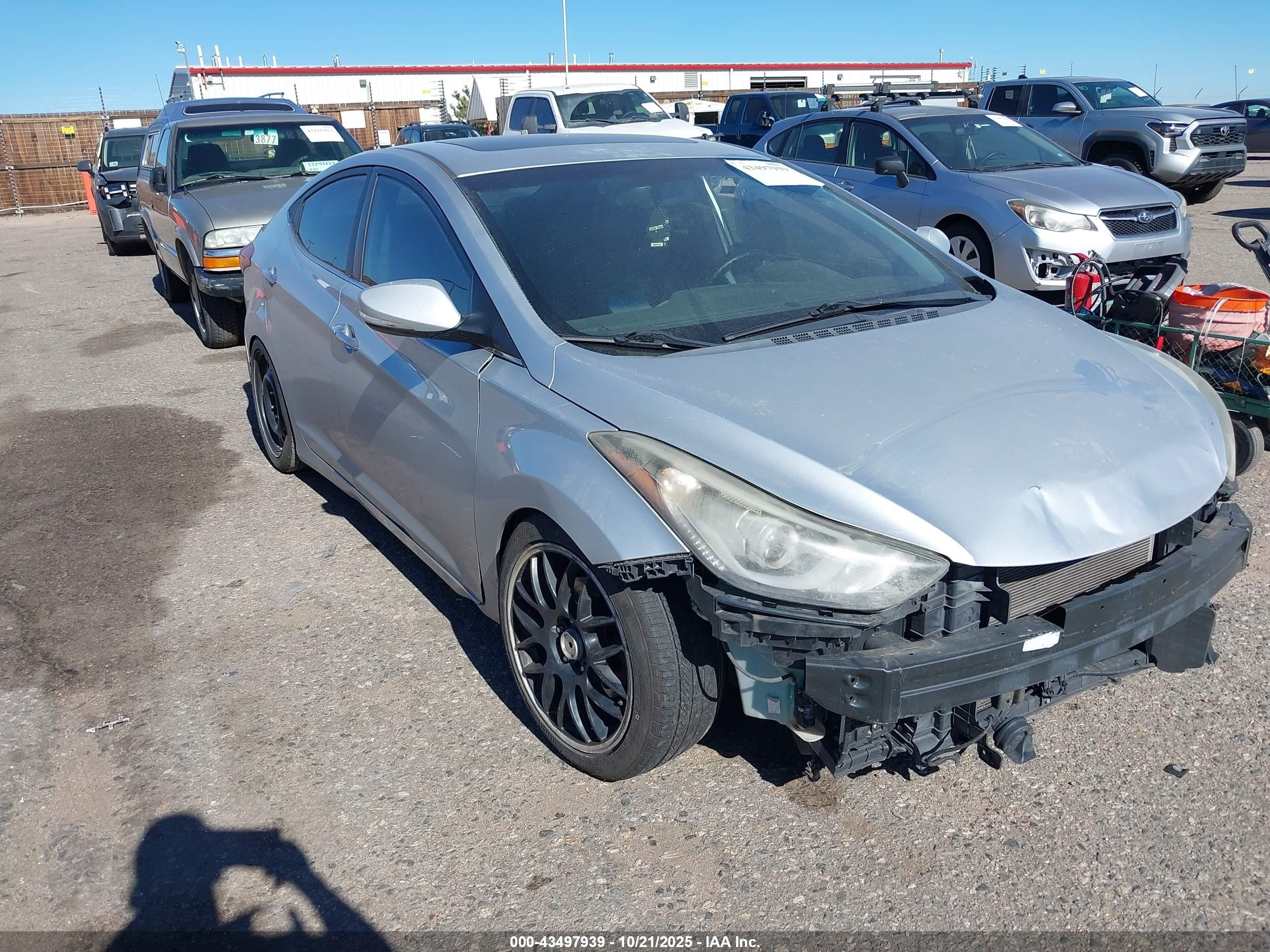 2014 Hyundai Elantra VIN 5NPDH4AE6EH503117 IAAI salvage auction — Front End, Bill Of Sale (Colorado), sold $200 on 2026-06-30 (photo 1)