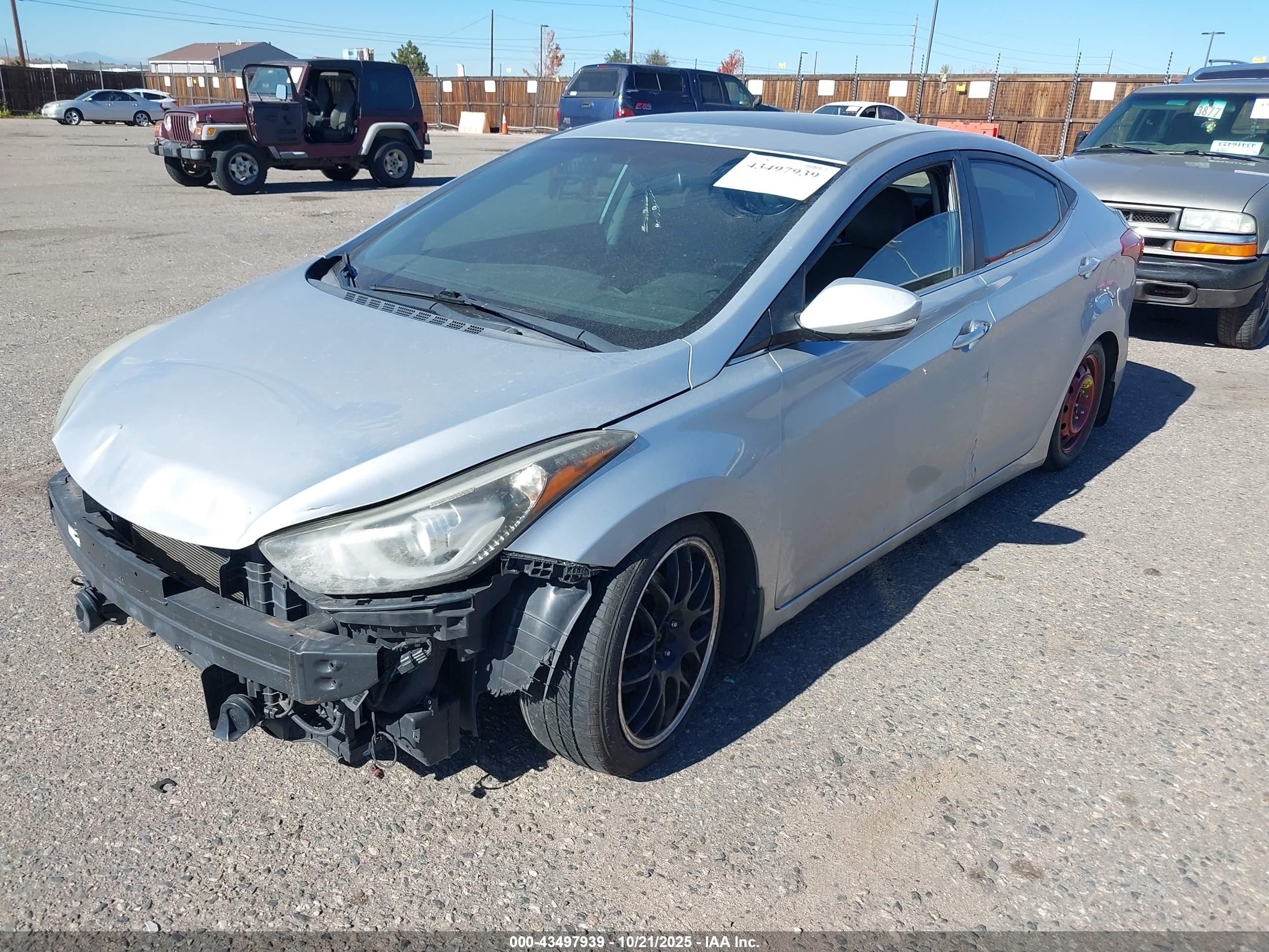 2014 Hyundai Elantra VIN 5NPDH4AE6EH503117 IAAI salvage auction — Front End, Bill Of Sale (Colorado), sold $200 on 2026-06-30 (photo 2)
