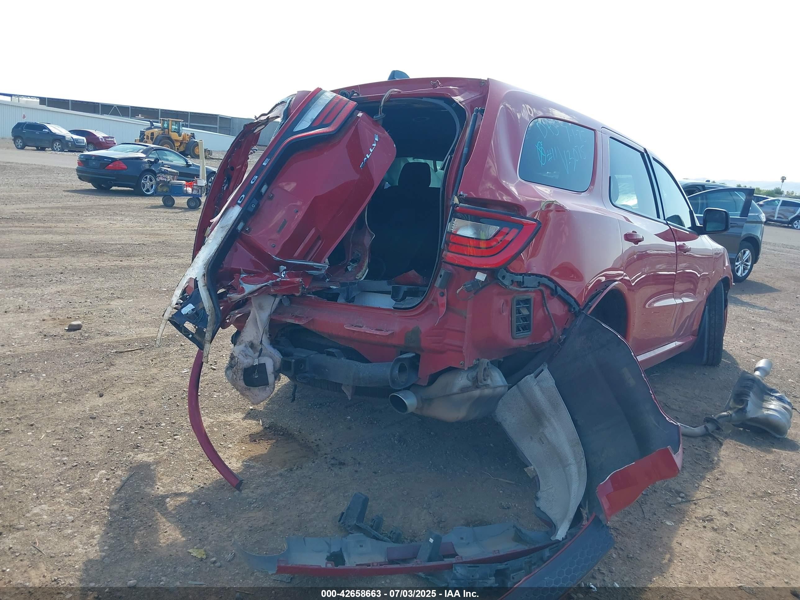 2014 Dodge Durango VIN 1C4RDJAG7EC323075 IAAI salvage auction — All Over, Salvage (Arizona), sold $1,000 on 2026-07-07 (photo 4)