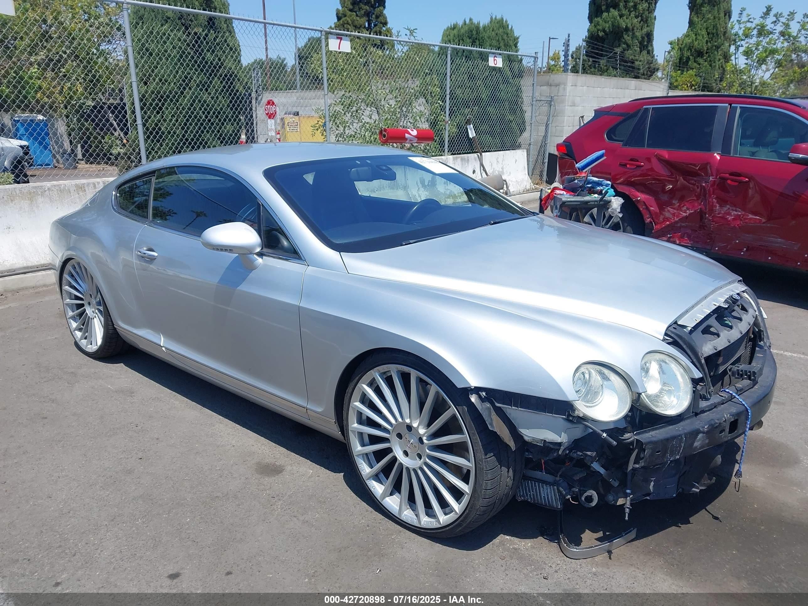 2005 Bentley Continental VIN SCBCR63W85C030135 IAAI salvage auction — Front End, Salvage Certificate (California), sold $5,350 on 2025-08-07 (photo 1)
