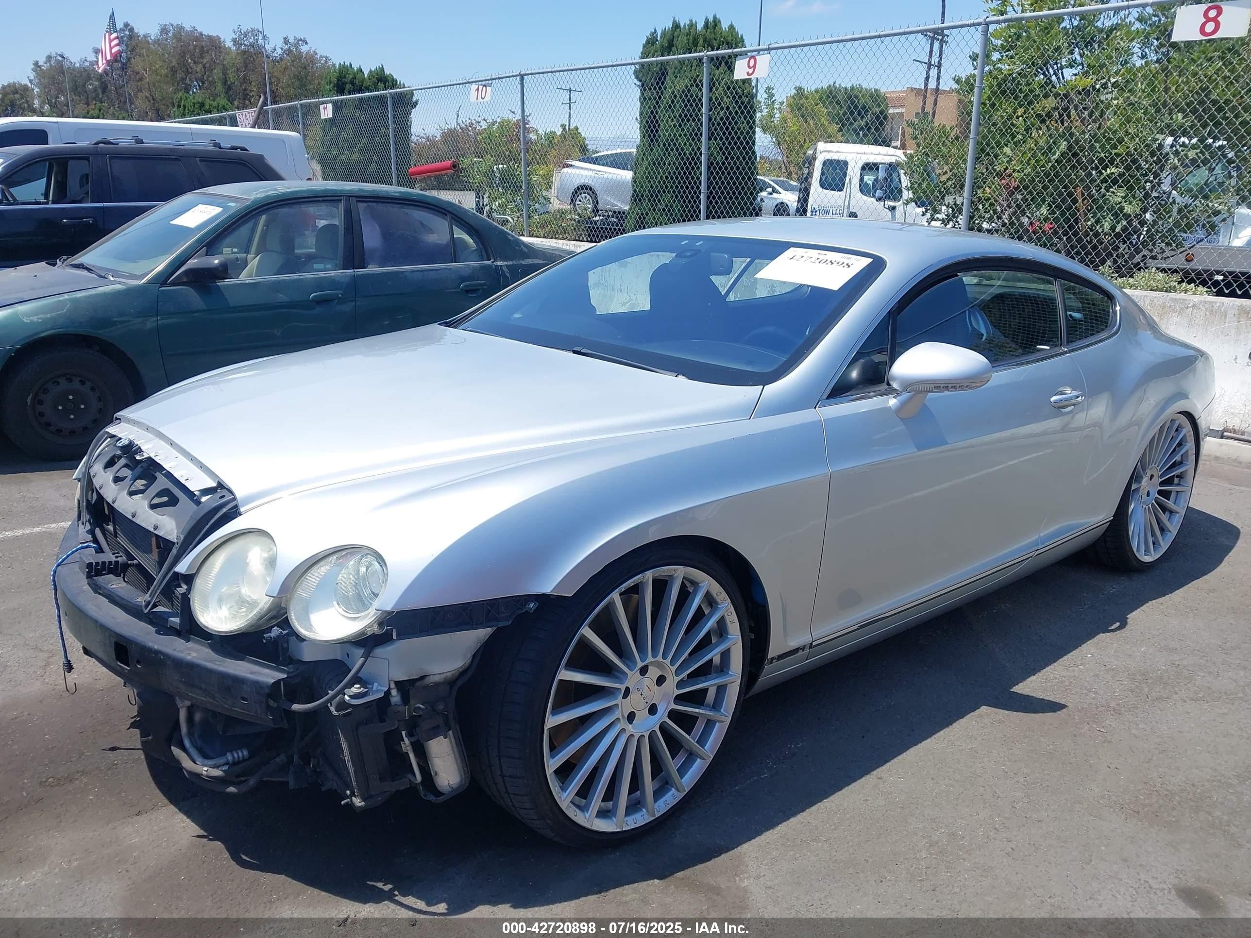 2005 Bentley Continental VIN SCBCR63W85C030135 IAAI salvage auction — Front End, Salvage Certificate (California), sold $5,350 on 2025-08-07 (photo 2)