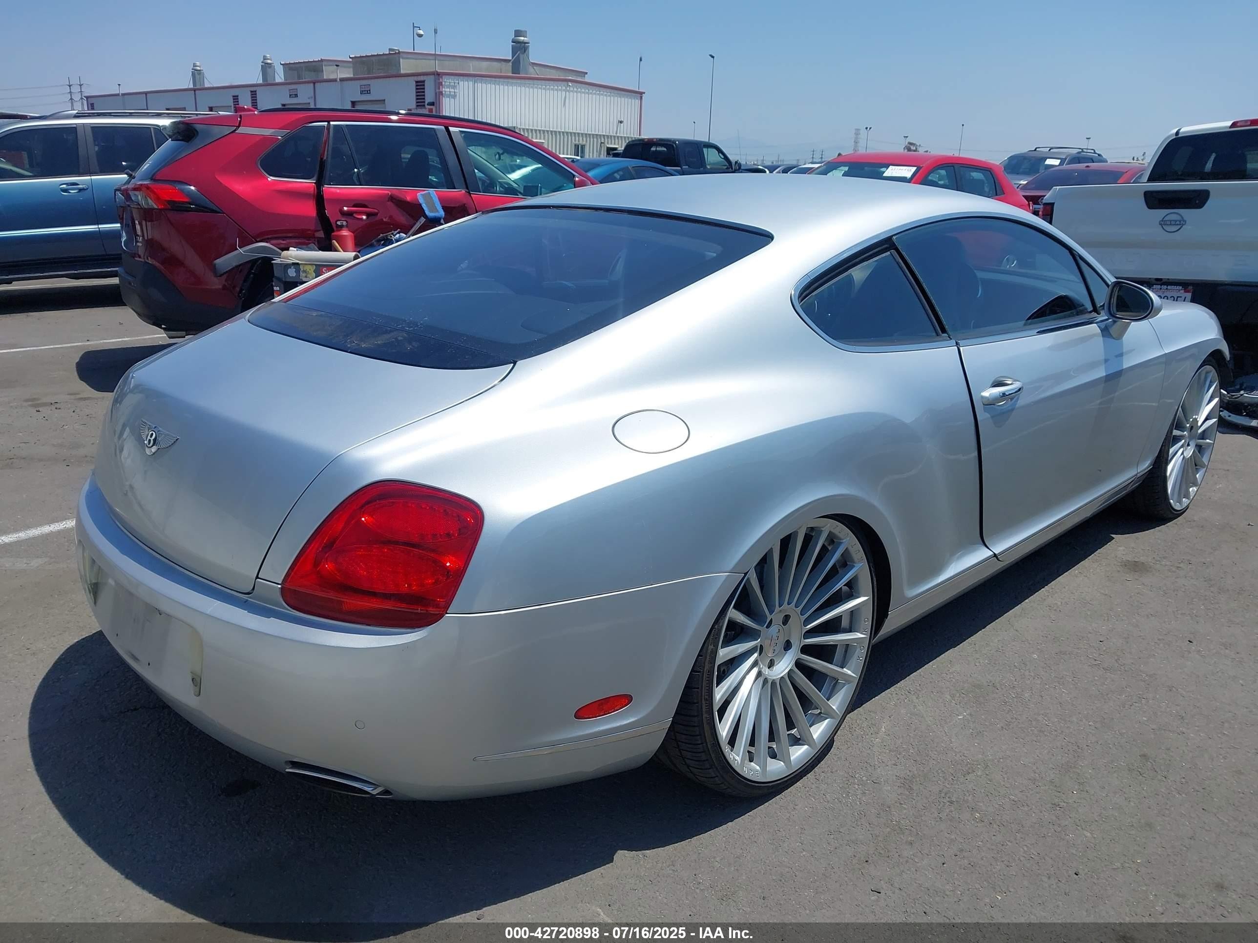 2005 Bentley Continental VIN SCBCR63W85C030135 IAAI salvage auction — Front End, Salvage Certificate (California), sold $5,350 on 2025-08-07 (photo 4)