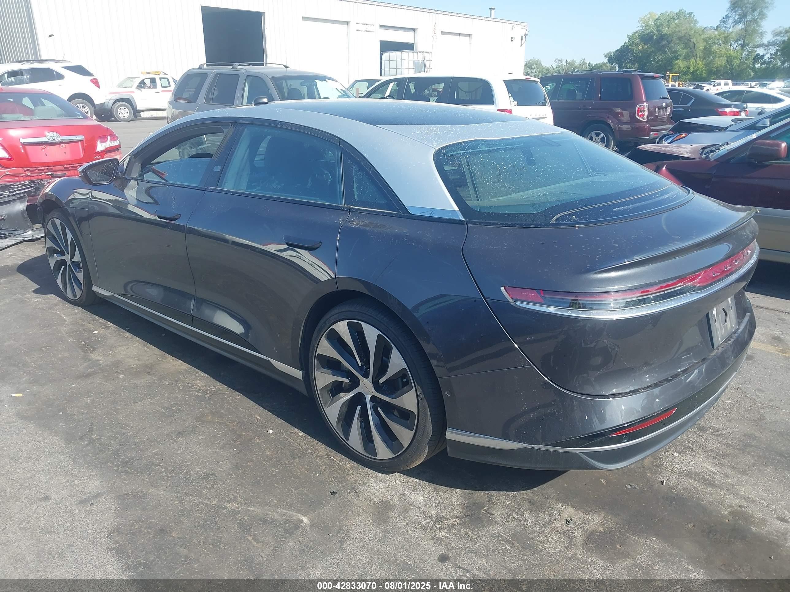 2022 Lucid Air VIN 50EA1GBA8NA003760 IAAI salvage auction — Front End, Salvage (Utah), sold $16,750 on 2025-09-18 (photo 3)