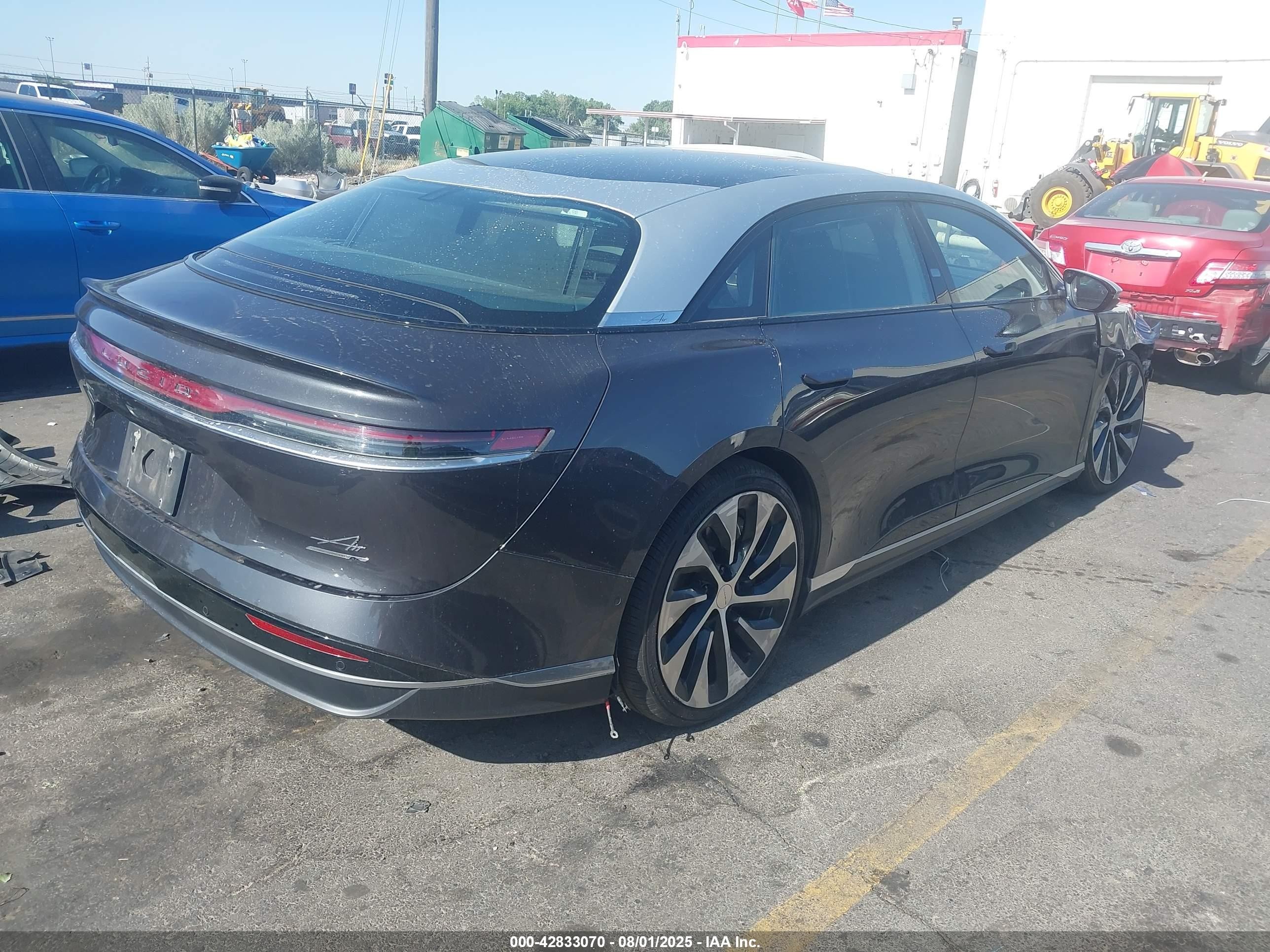 2022 Lucid Air VIN 50EA1GBA8NA003760 IAAI salvage auction — Front End, Salvage (Utah), sold $16,750 on 2025-09-18 (photo 4)