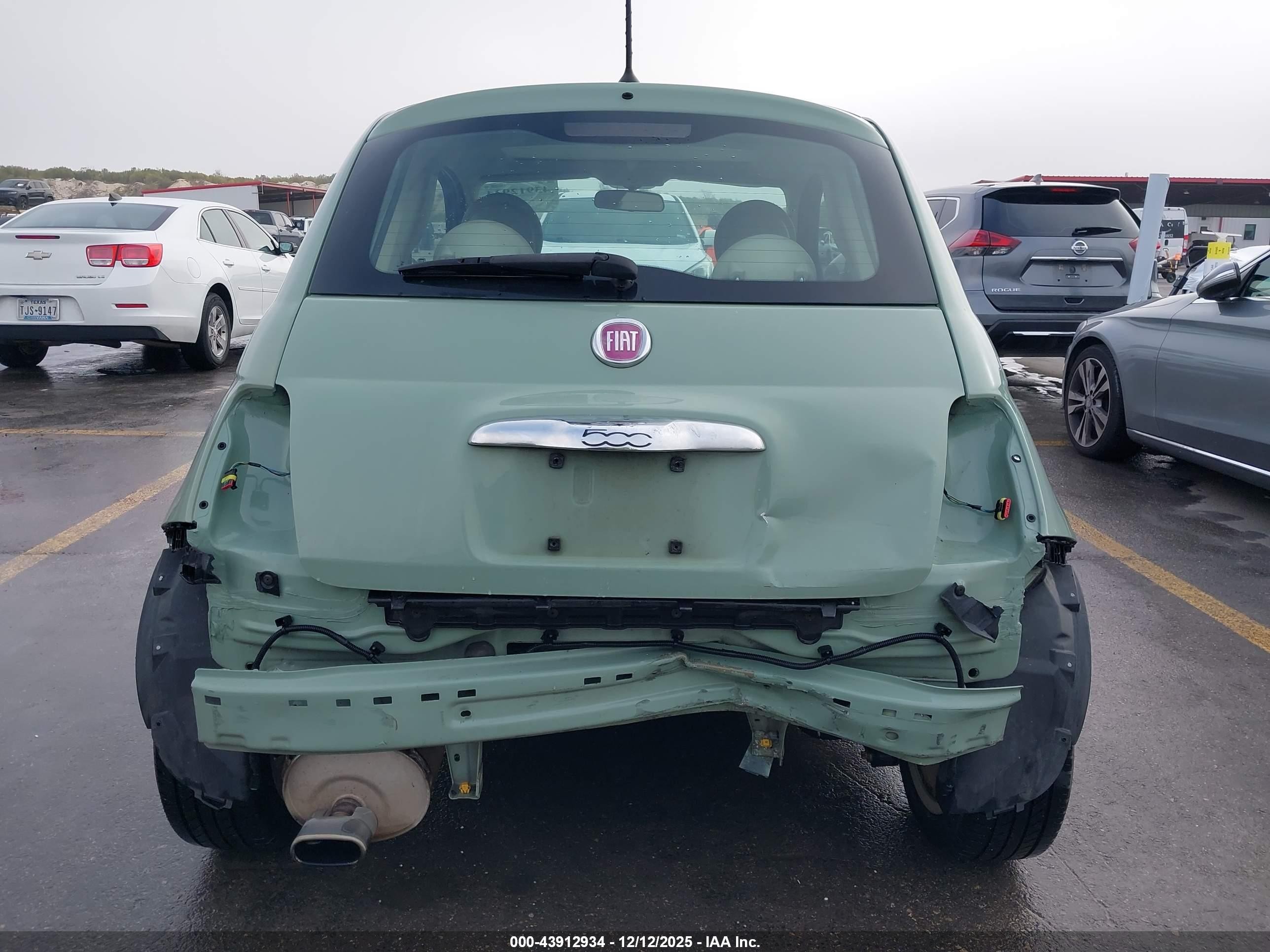 2015 Fiat 500 VIN 3C3CFFARXFT508133 IAAI salvage auction — Rear End, Original (Texas), sold $1,850 on 2026-02-26 (photo 6)