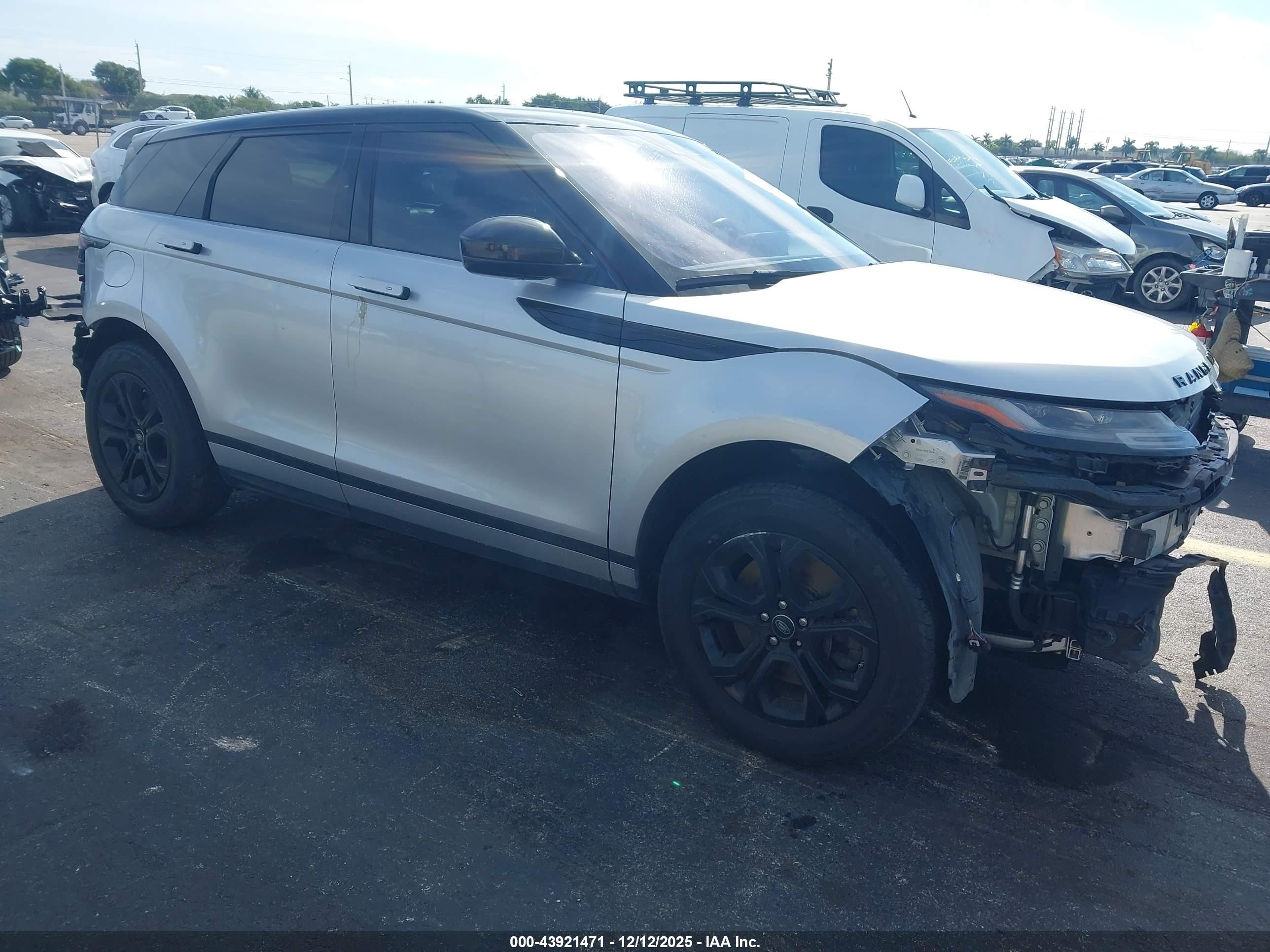 2020 Land rover Range rover evoque VIN SALZJ2FX2LH100426 IAAI salvage auction — Front & Rear, Rebuildable (Florida), sold $6,100 on 2026-09-06 (photo 1)