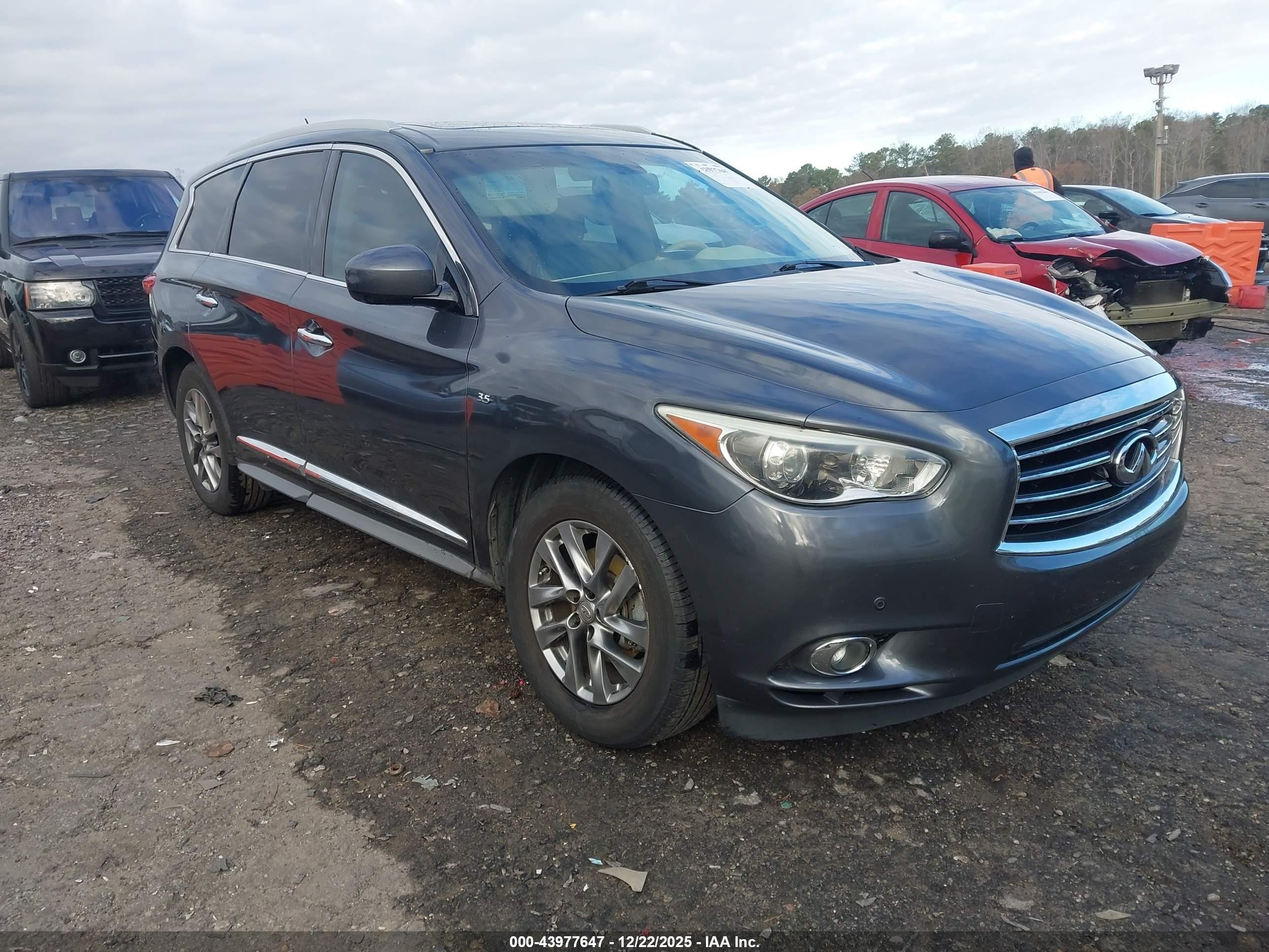 2014 Infiniti Qx60 VIN 5N1AL0MM4EC537500 IAAI salvage auction — Side, Salvage (Georgia), sold $2,725 on 2026-01-28 (photo 1)