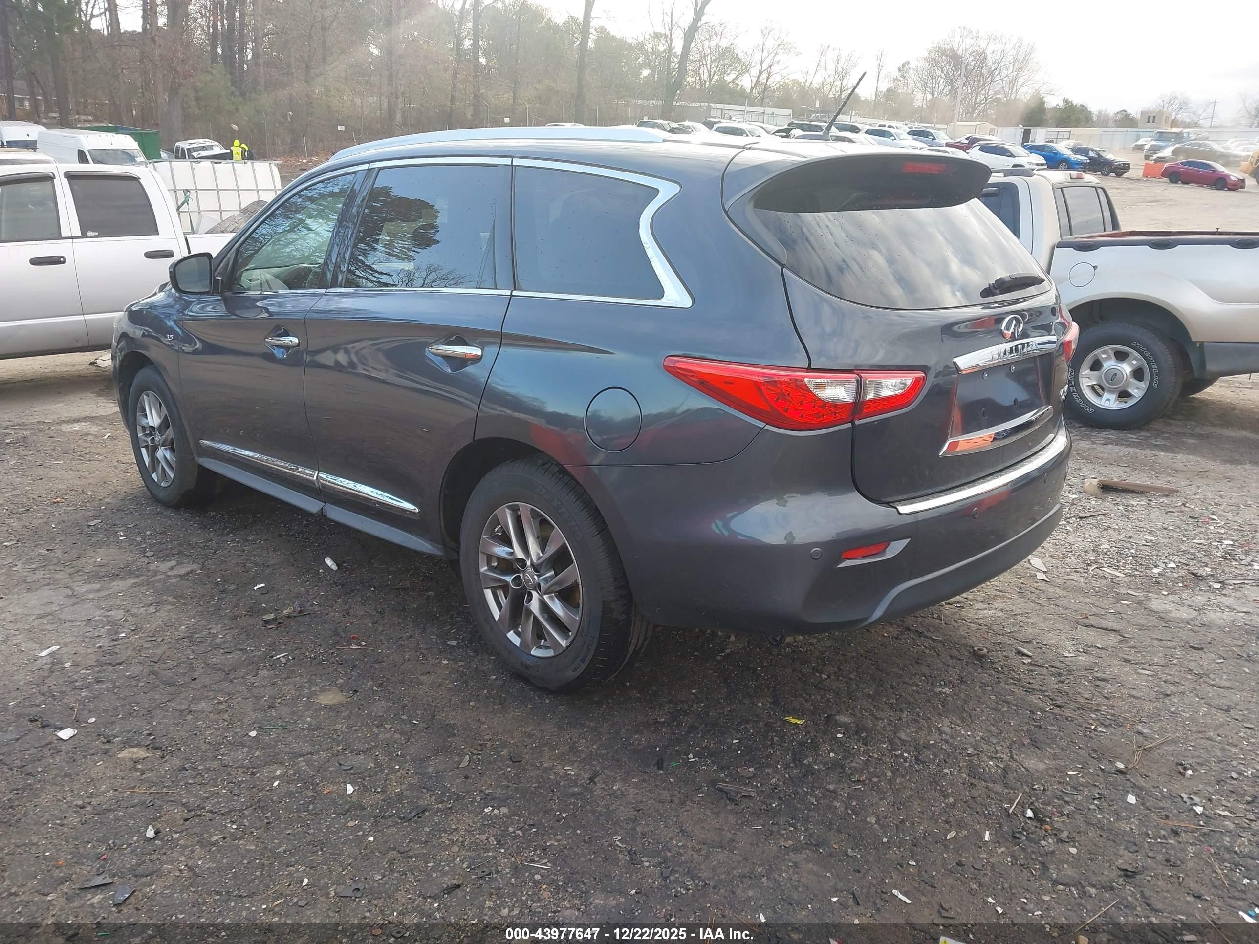 2014 Infiniti Qx60 VIN 5N1AL0MM4EC537500 IAAI salvage auction — Side, Salvage (Georgia), sold $2,725 on 2026-01-28 (photo 3)