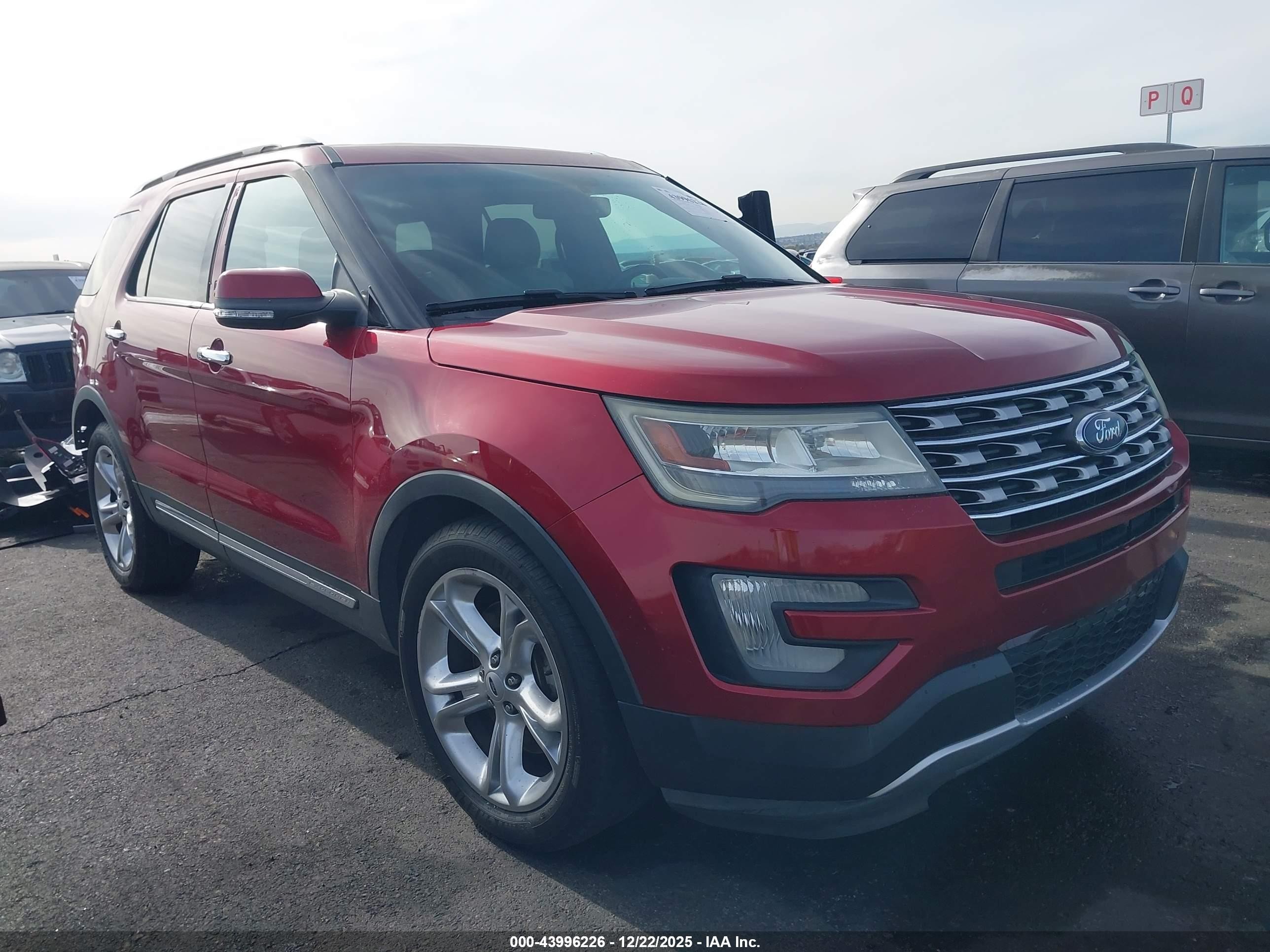 2016 Ford Explorer VIN 1FM5K7F89GGC23964 IAAI salvage auction — Rear End, Salvage (Utah), sold $2,700 on 2026-07-10 (photo 1)