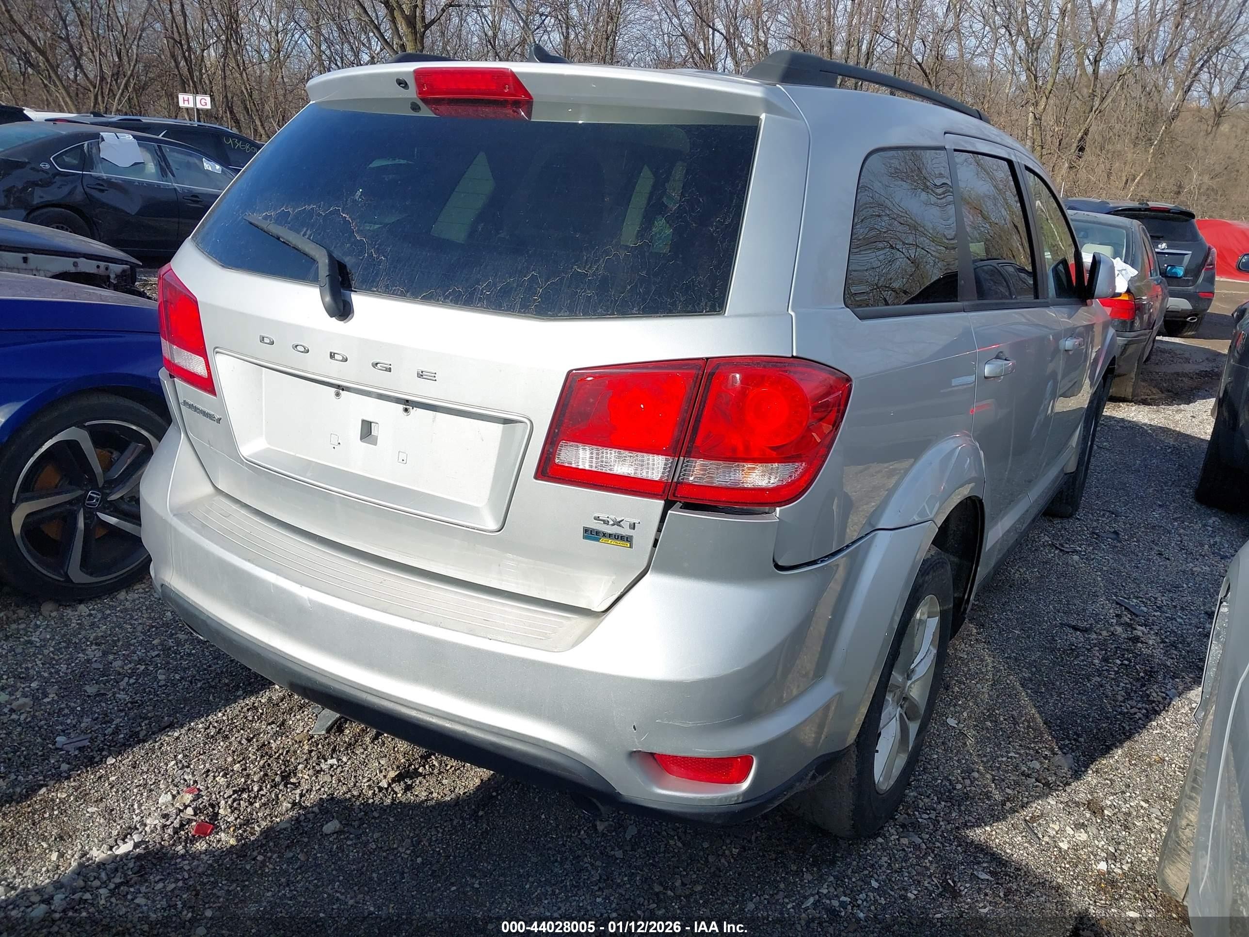 2013 Dodge Journey VIN 3C4PDCBG6DT506360 IAAI salvage auction — Front End, Clear (Indiana), sold $450 on 2026-09-10 (photo 4)