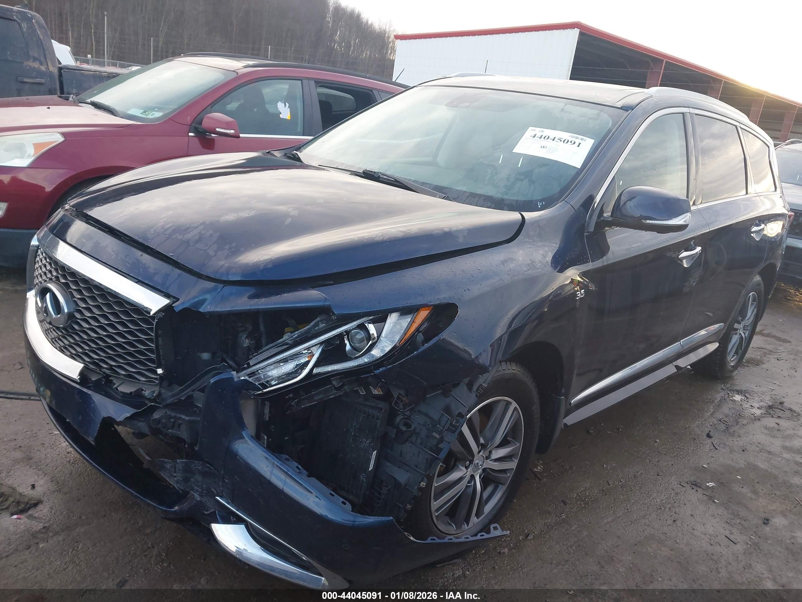 2017 Infiniti QX60 VIN 5N1DL0MM5HC509254 IAAI salvage auction — Front End, Salvage (West Virginia), sold $1,950 on 2026-09-12 (photo 2)