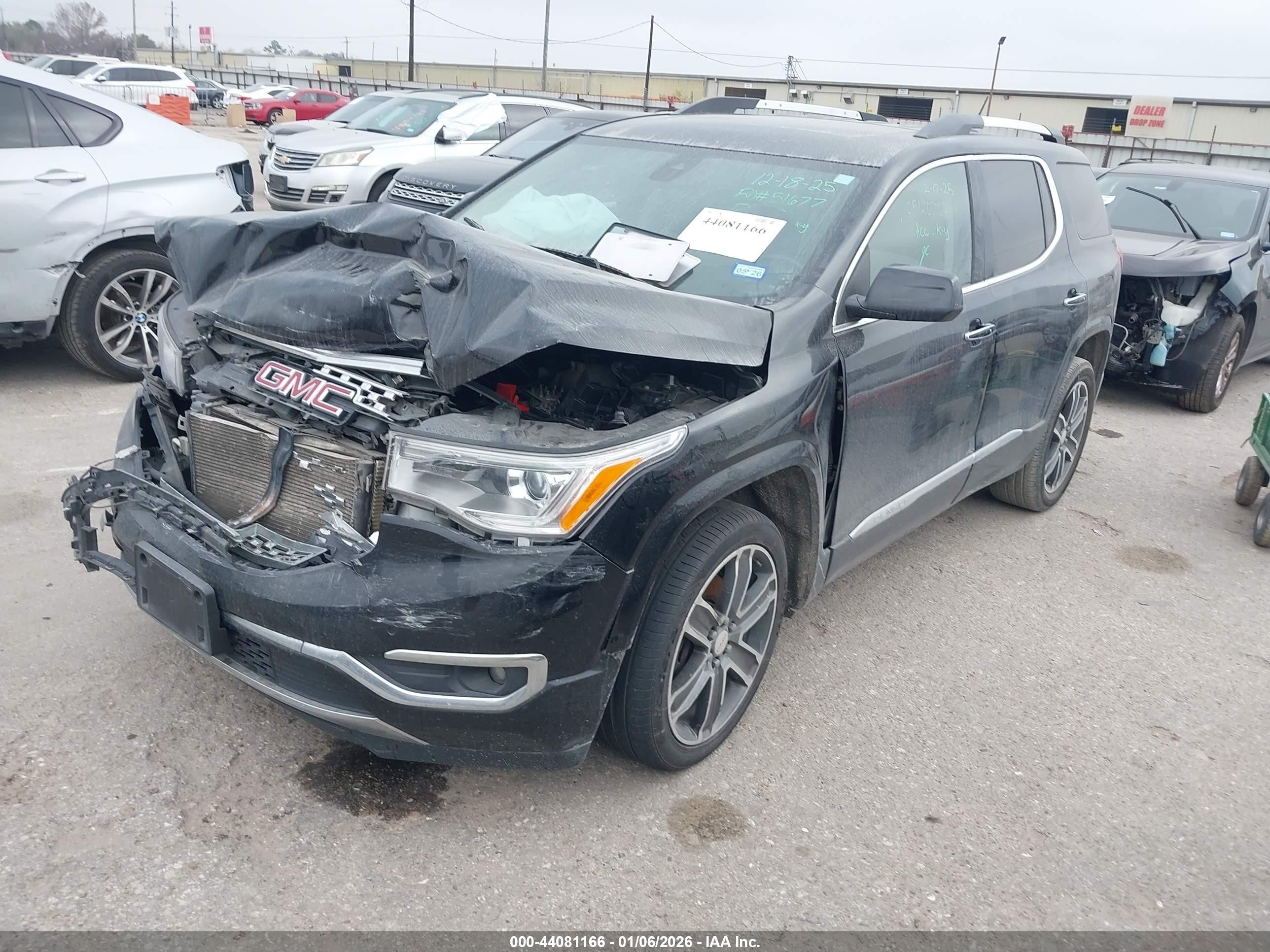 2017 Gmc Acadia VIN 1GKKNPLS6HZ251813 IAAI salvage auction — Front End, Salvage (Texas), sold $1,450 on 2026-10-03 (photo 2)