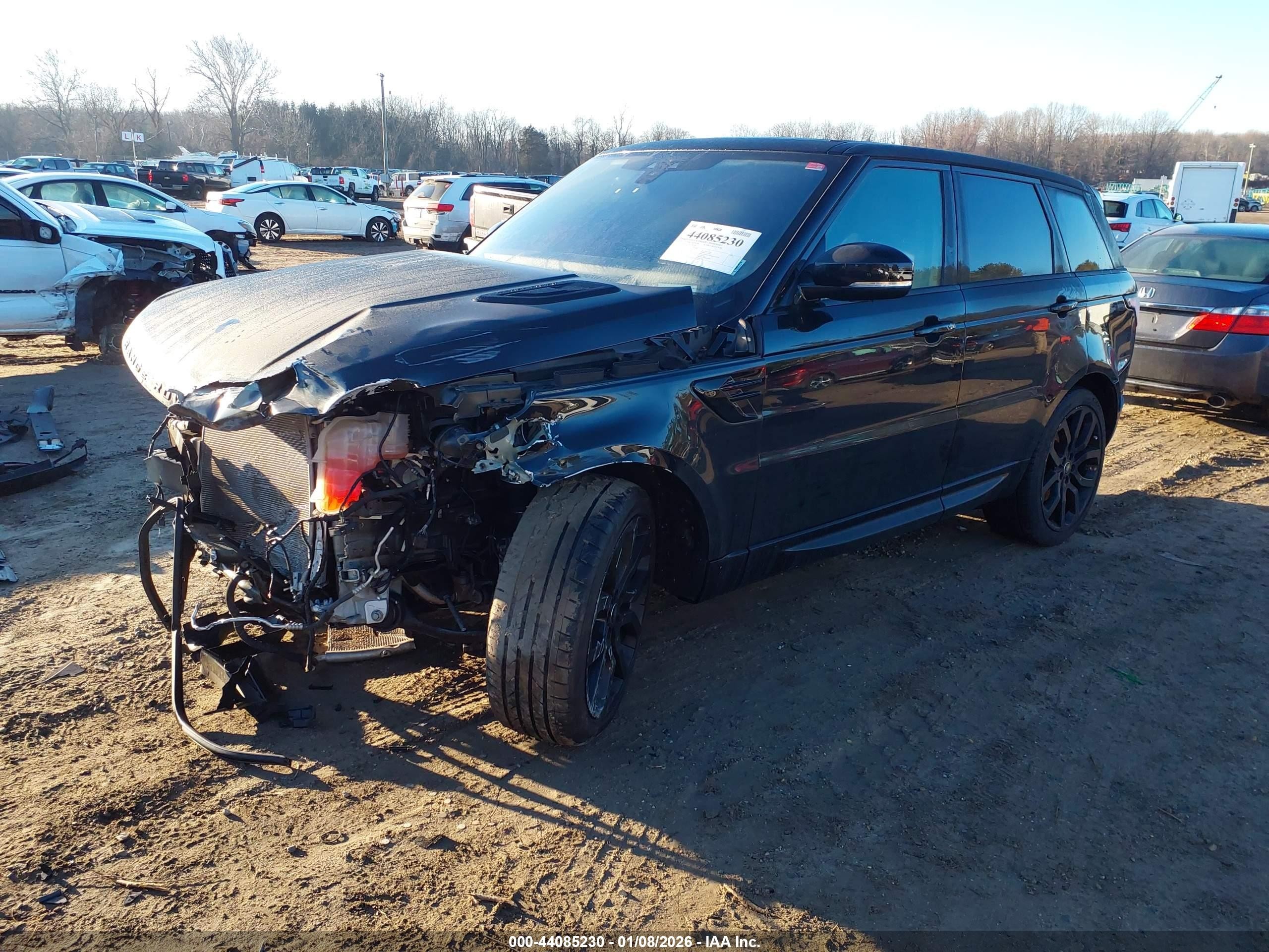 2021 Land Rover Range Rover Sport VIN SALWR2SU2MA794360 IAAI salvage auction — Front End, Salvage (New Jersey), sold $6,950 on 2026-06-30 (photo 2)
