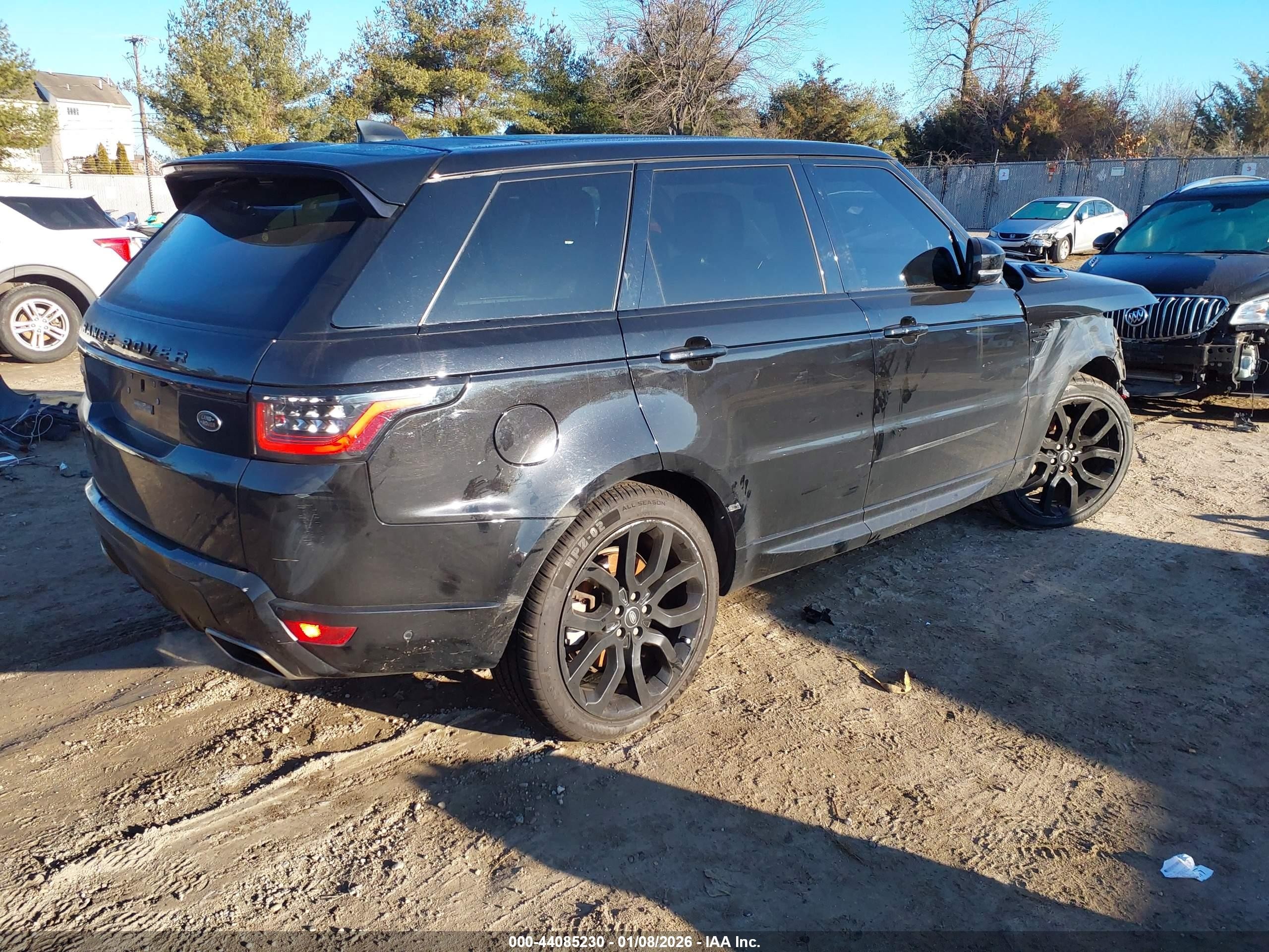 2021 Land Rover Range Rover Sport VIN SALWR2SU2MA794360 IAAI salvage auction — Front End, Salvage (New Jersey), sold $6,950 on 2026-06-30 (photo 4)