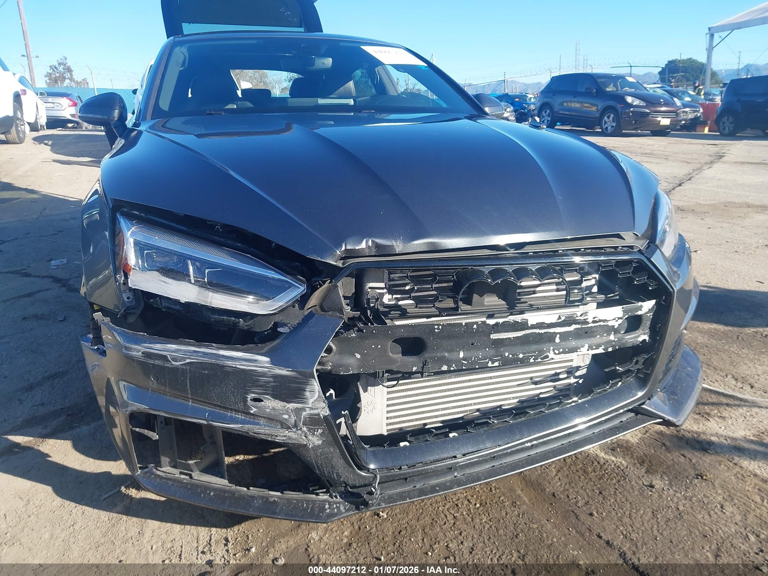 2018 Audi S5 VIN WAUB4CF51JA110064 IAAI salvage auction — Front End, Salvage (California), sold $13,100 on 2026-03-14 (photo 6)