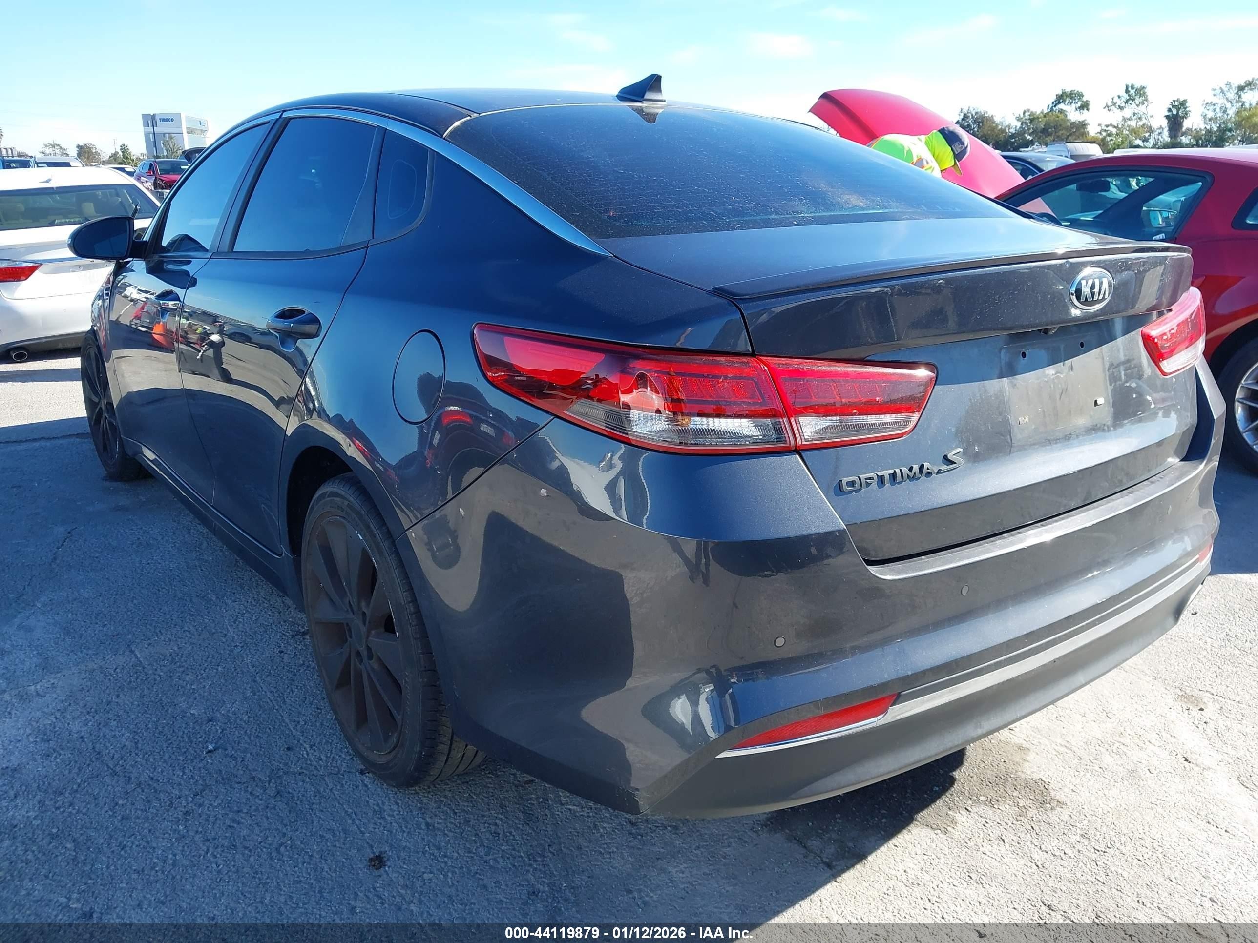 2018 Kia Optima VIN 5XXGT4L3XJG251093 IAAI salvage auction — Front End, Salvage (California), sold $1,250 on 2026-07-09 (photo 3)