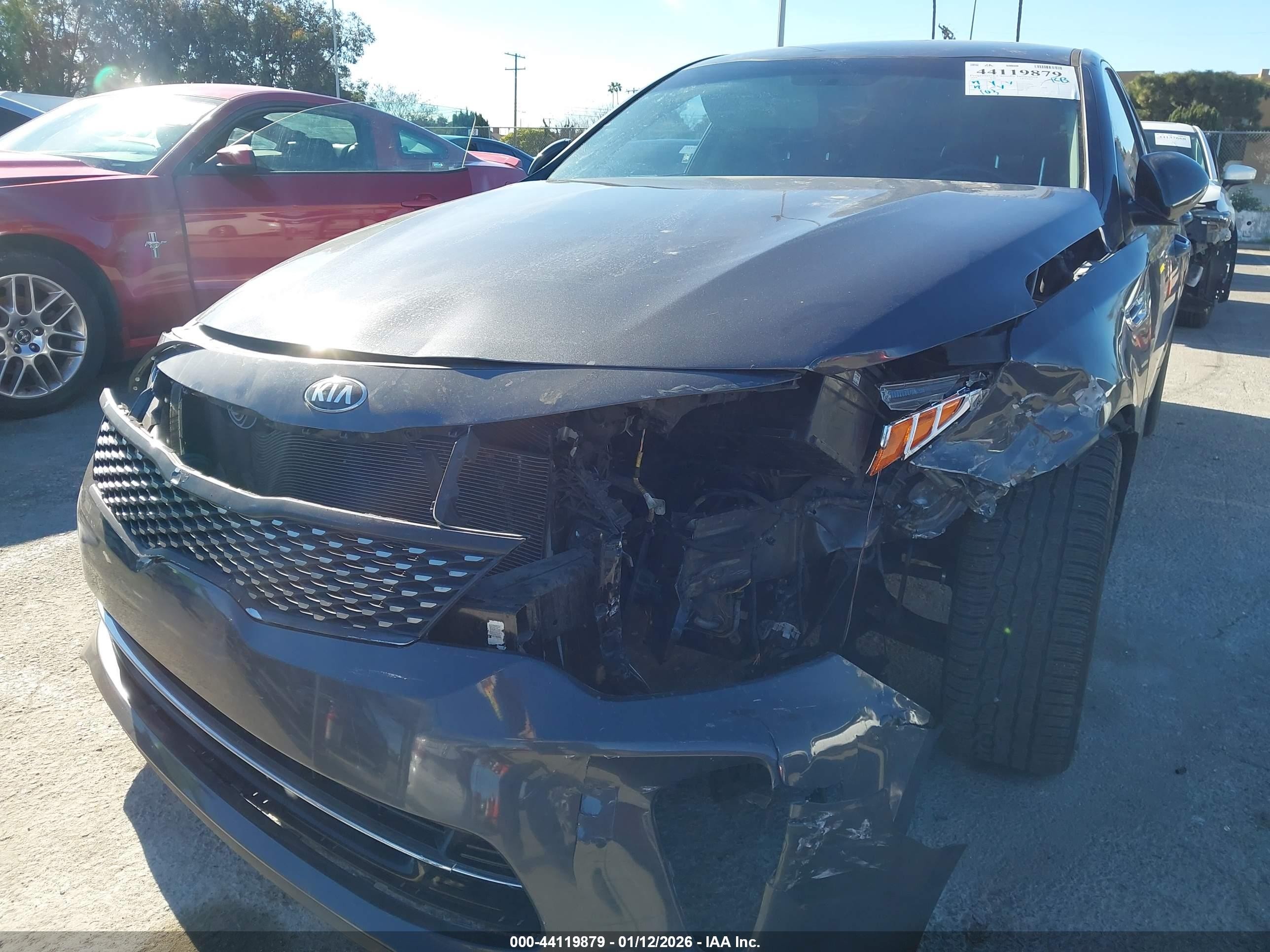 2018 Kia Optima VIN 5XXGT4L3XJG251093 IAAI salvage auction — Front End, Salvage (California), sold $1,250 on 2026-07-09 (photo 6)