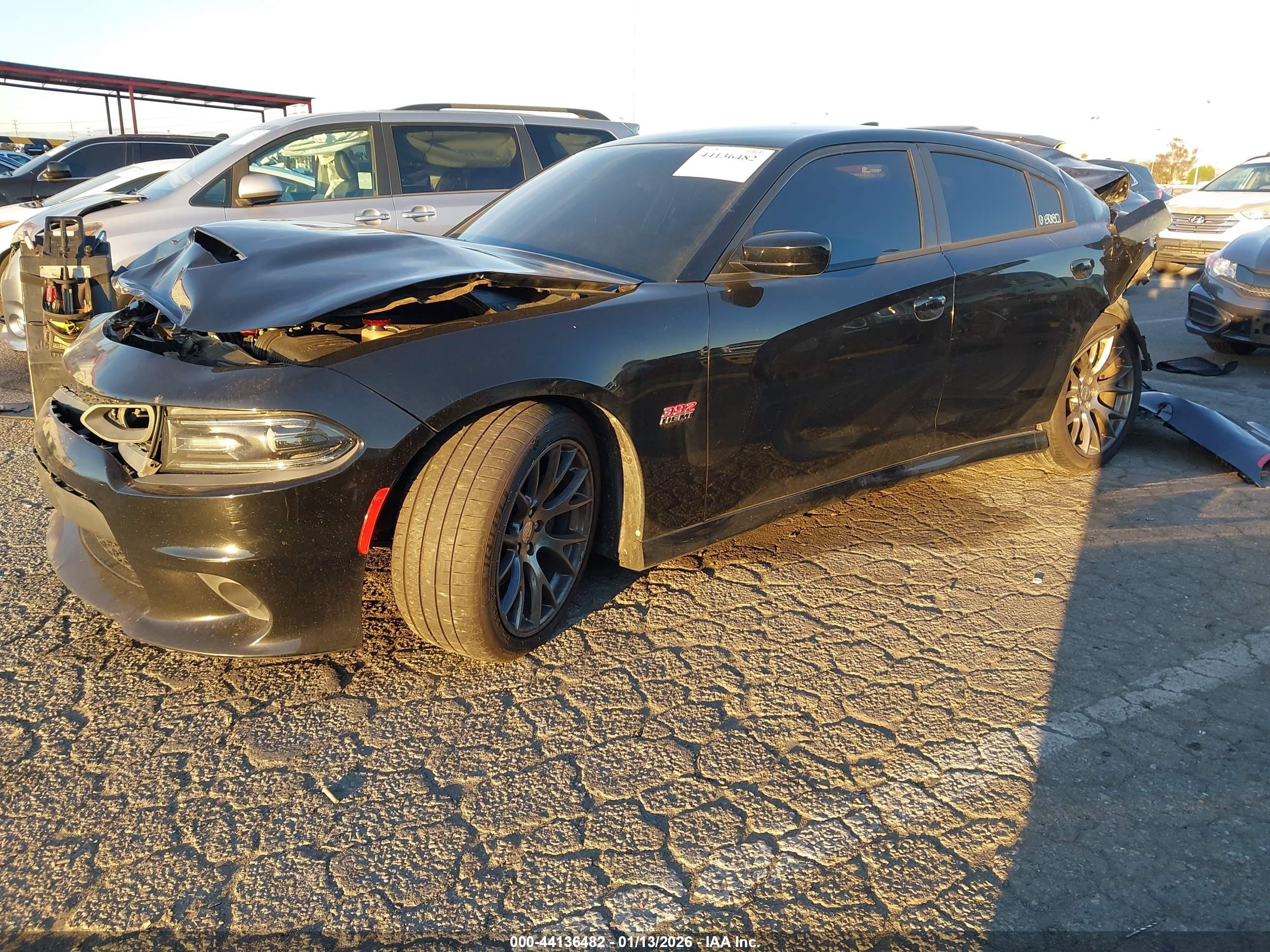 2020 Dodge Charger VIN 2C3CDXGJ1LH127109 IAAI salvage auction — Front & Rear, Salvage (California), sold $7,000 on 2026-07-09 (photo 2)