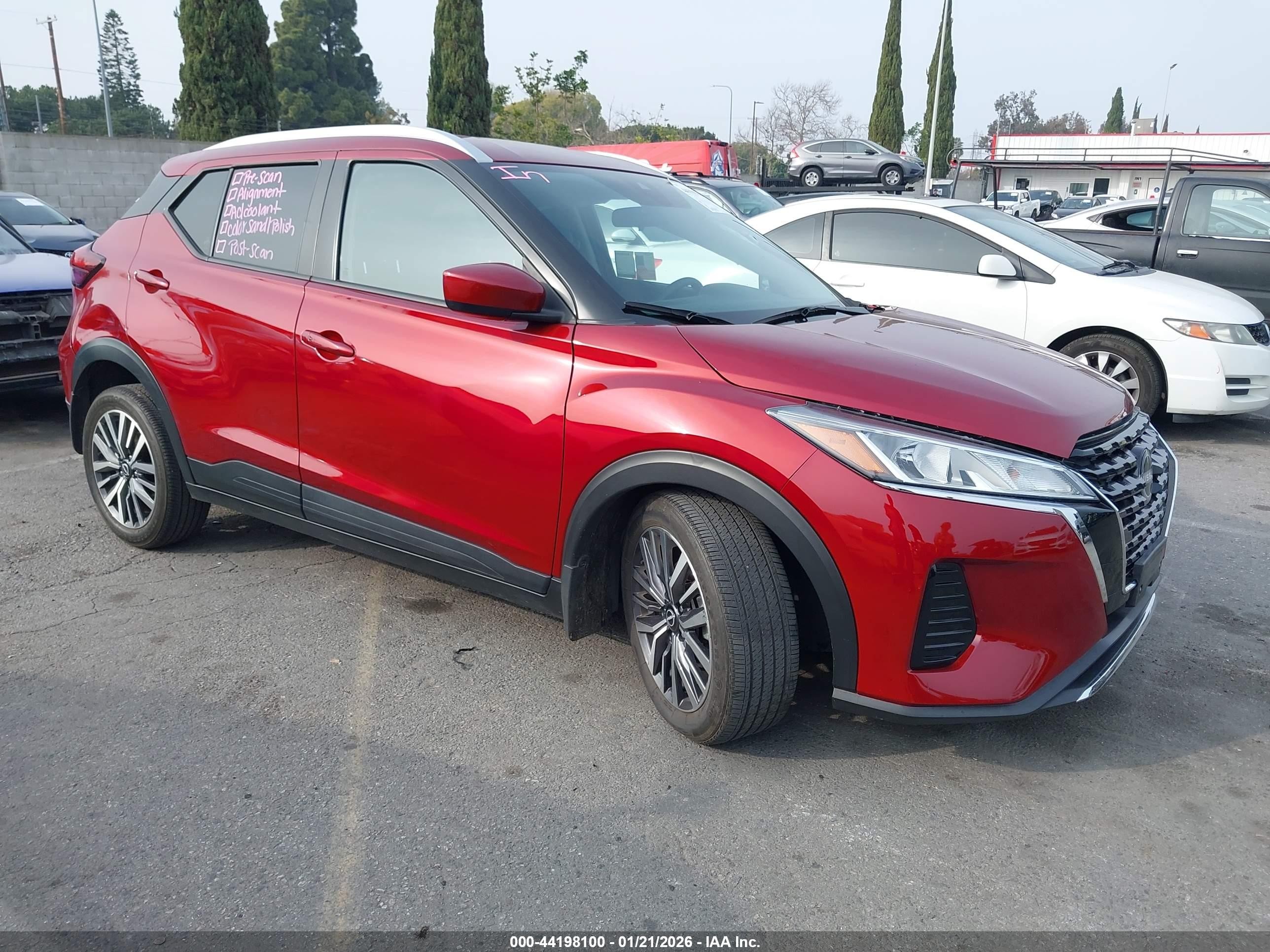 2023 Nissan Kicks VIN 3N1CP5CV9PL552111 IAAI salvage auction — Unknown, Salvage (California), sold $3,350 on 2026-07-09 (photo 1)