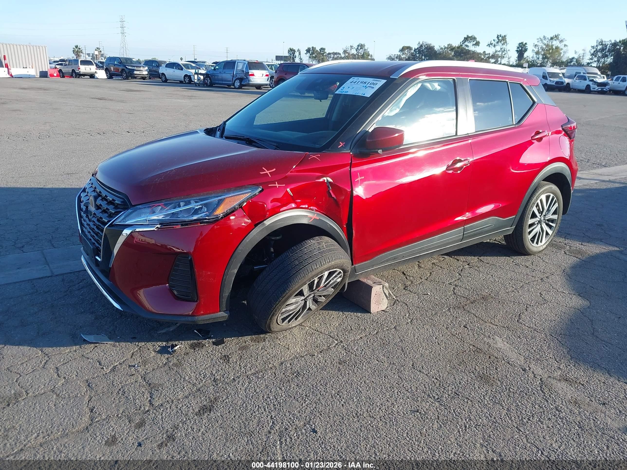 2023 Nissan Kicks VIN 3N1CP5CV9PL552111 IAAI salvage auction — Unknown, Salvage (California), sold $3,350 on 2026-07-09 (photo 2)