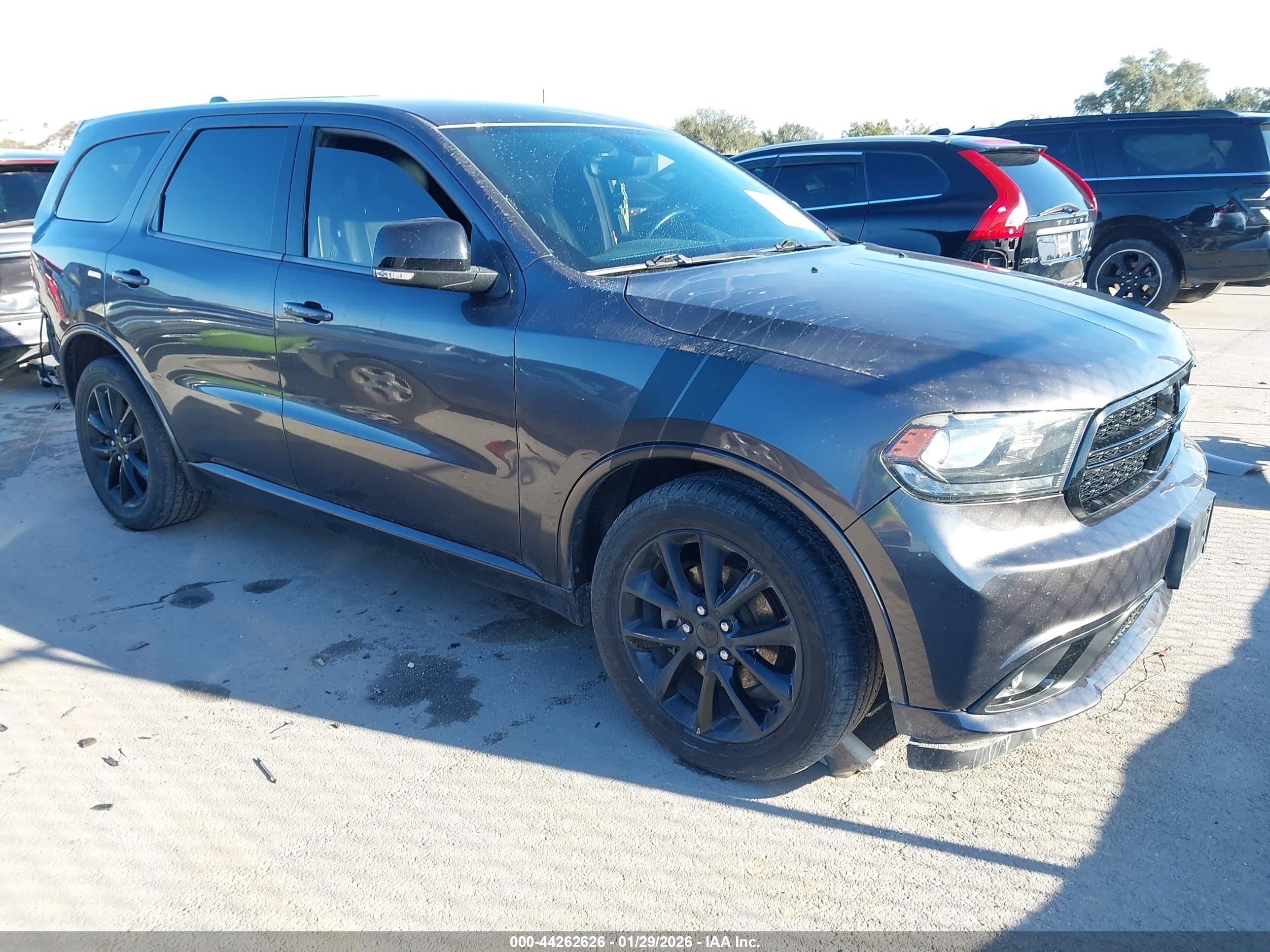 2017 Dodge Durango VIN 1C4RDHDG8HC690642 IAAI salvage auction — Rear End, Salvage (Texas), sold $3,850 on 2026-08-20 (photo 1)