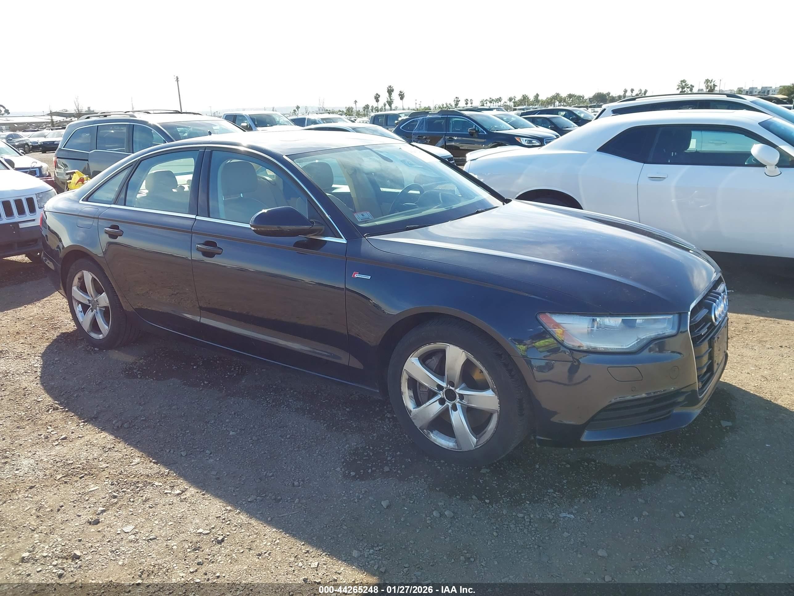 2012 Audi A6 VIN WAUGGAFC9CN145446 IAAI salvage auction — Normal Wear, App For Dup Clear (California), sold $1,550 on 2026-03-09 (photo 1)